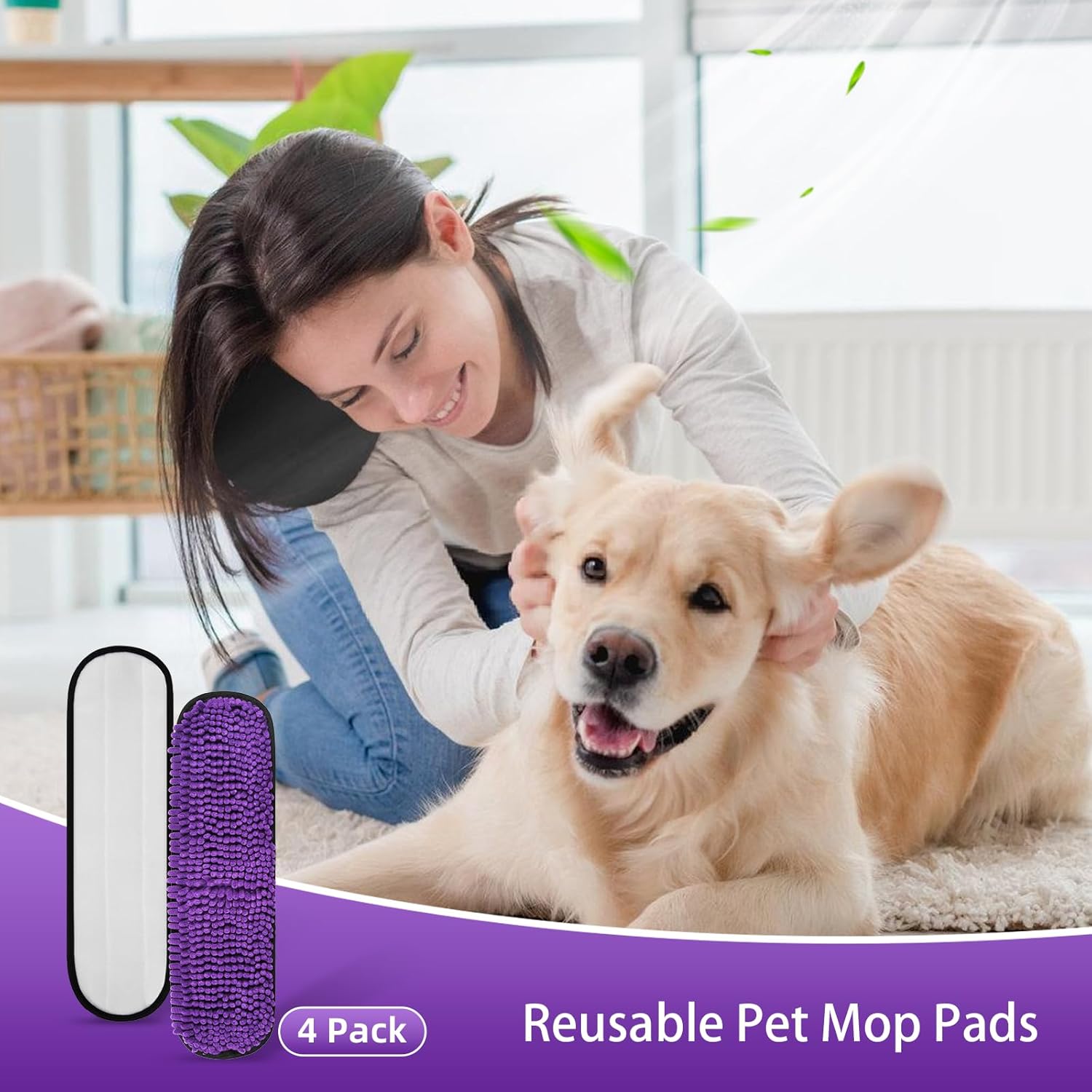 NIXOOT 4 Pack Heavy Duty Pet Mop Refills for Swiffer