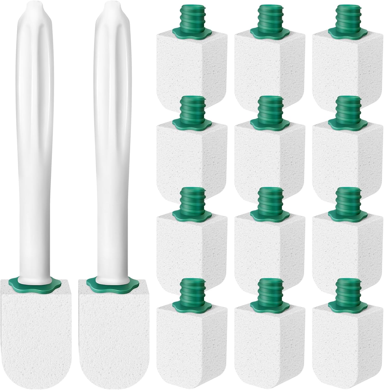 Xuelimei 12pcs Pumice Stones 2pcs Toilet Brush for Deep Cleaning