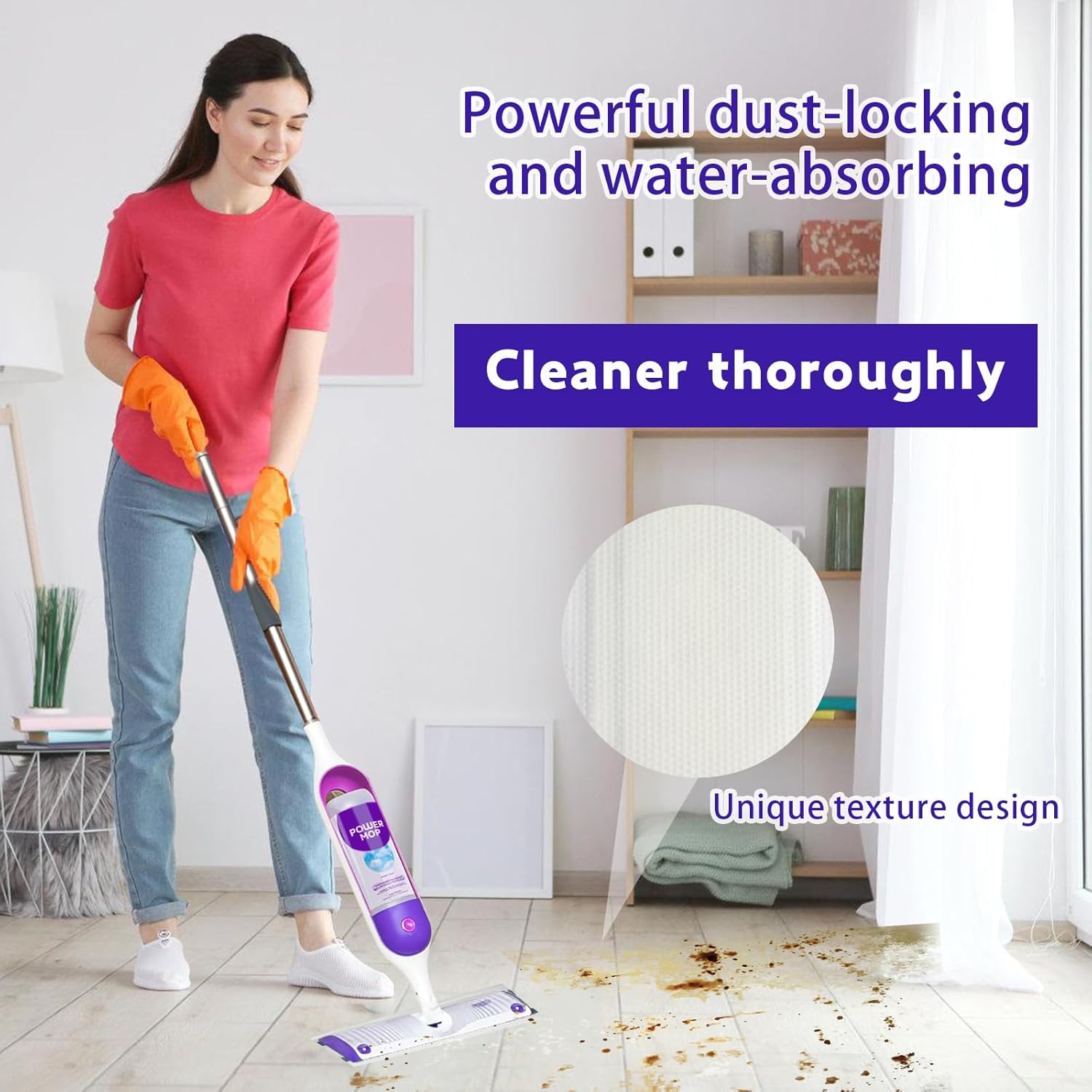Chyodi 12-Pack Swiffer PowerMop Refills - Super Absorbent Multi-Surface Cleaning