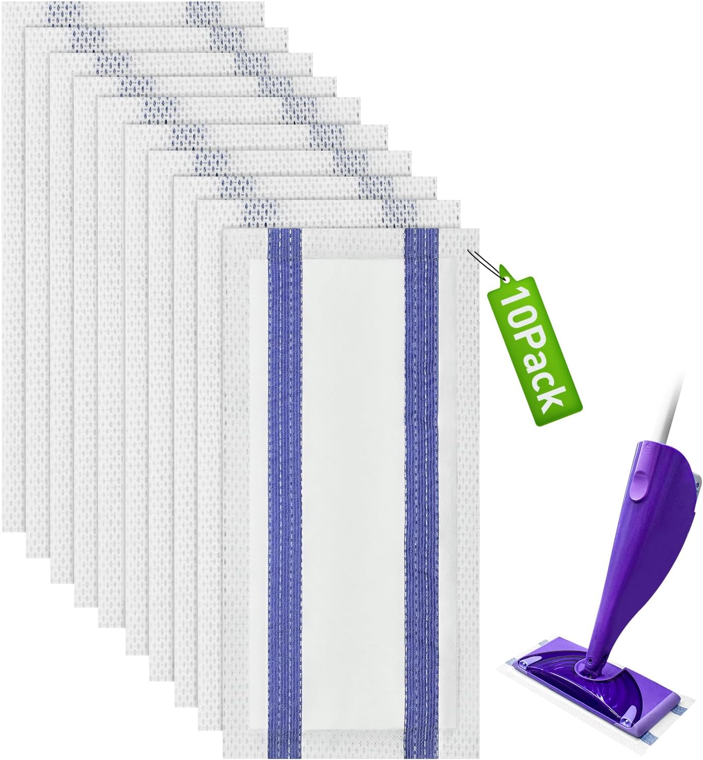 Aiyiried 10 Count Mop Pad Refills for WetJet Swiffer