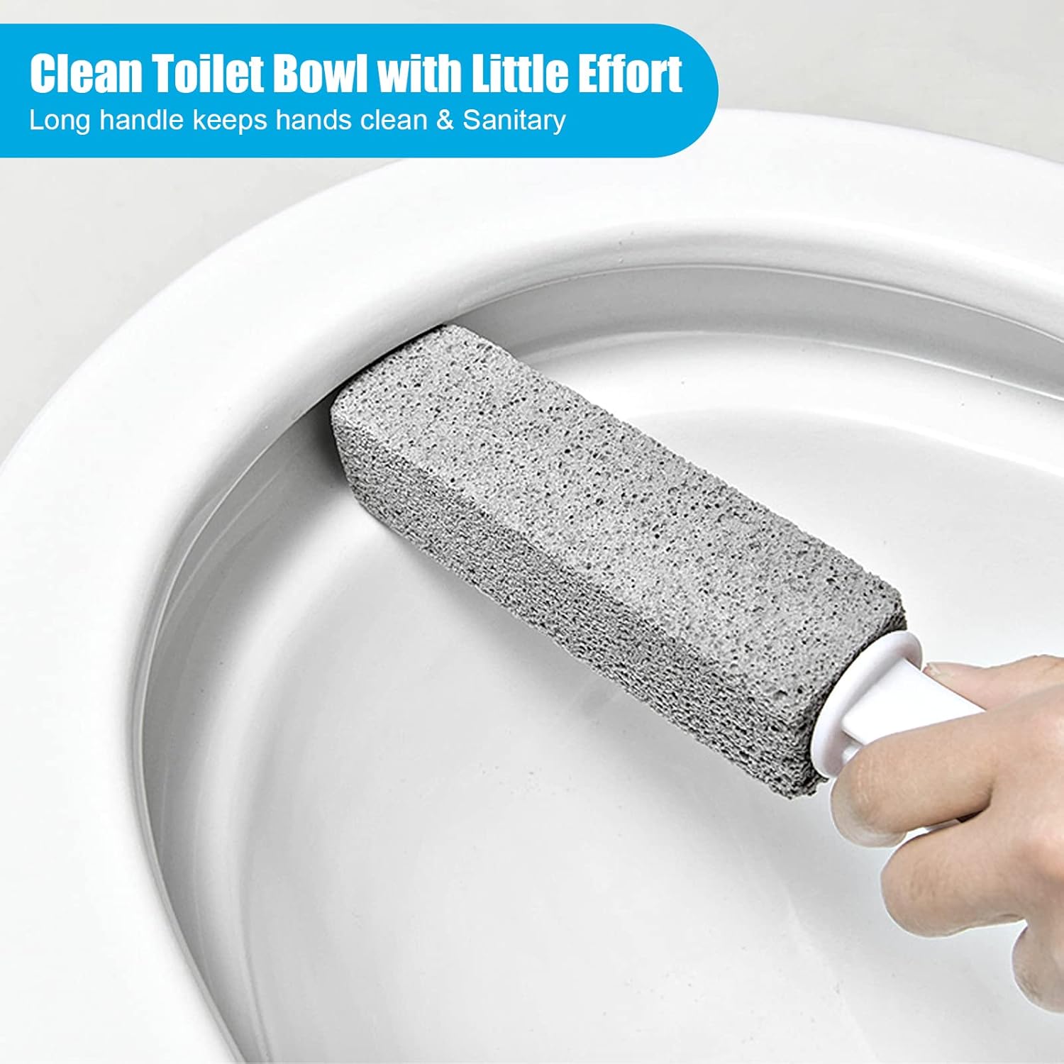 Nonley Pumice Stone Toilet Cleaner with Handle 2 Pack