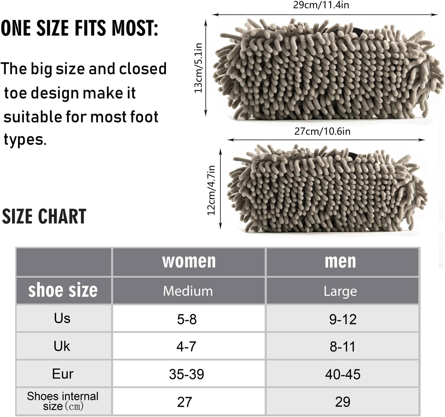 FLildon Microfiber Mop Slippers for Kitchen Floor Cleaning