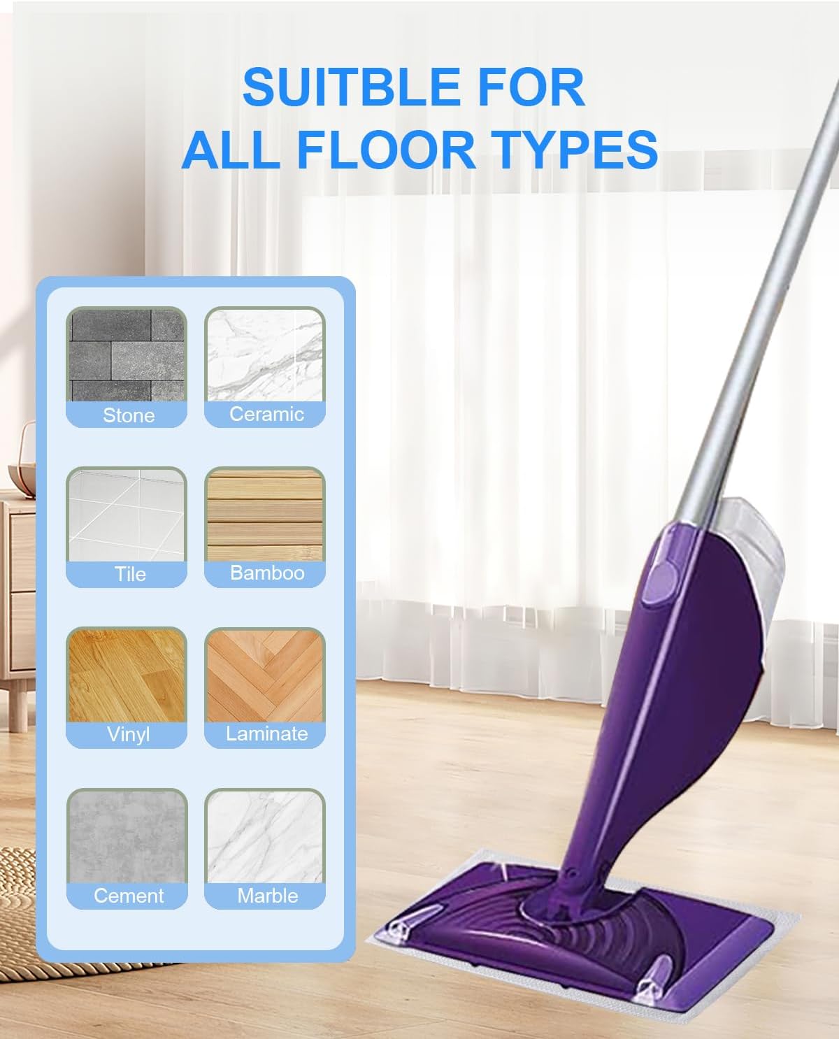 Zmerob 30 Count Swiffer WetJet Mop Pad Refills