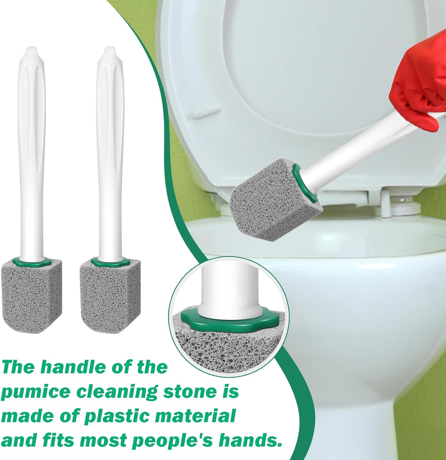 AXBMM 24PCS Long Handle Pumice Stone Set