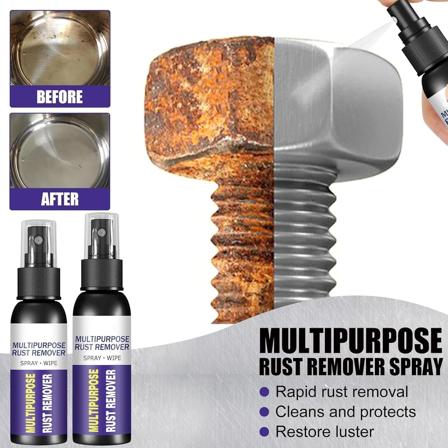 Powerful Rust Remover Spray for Metal Surfaces