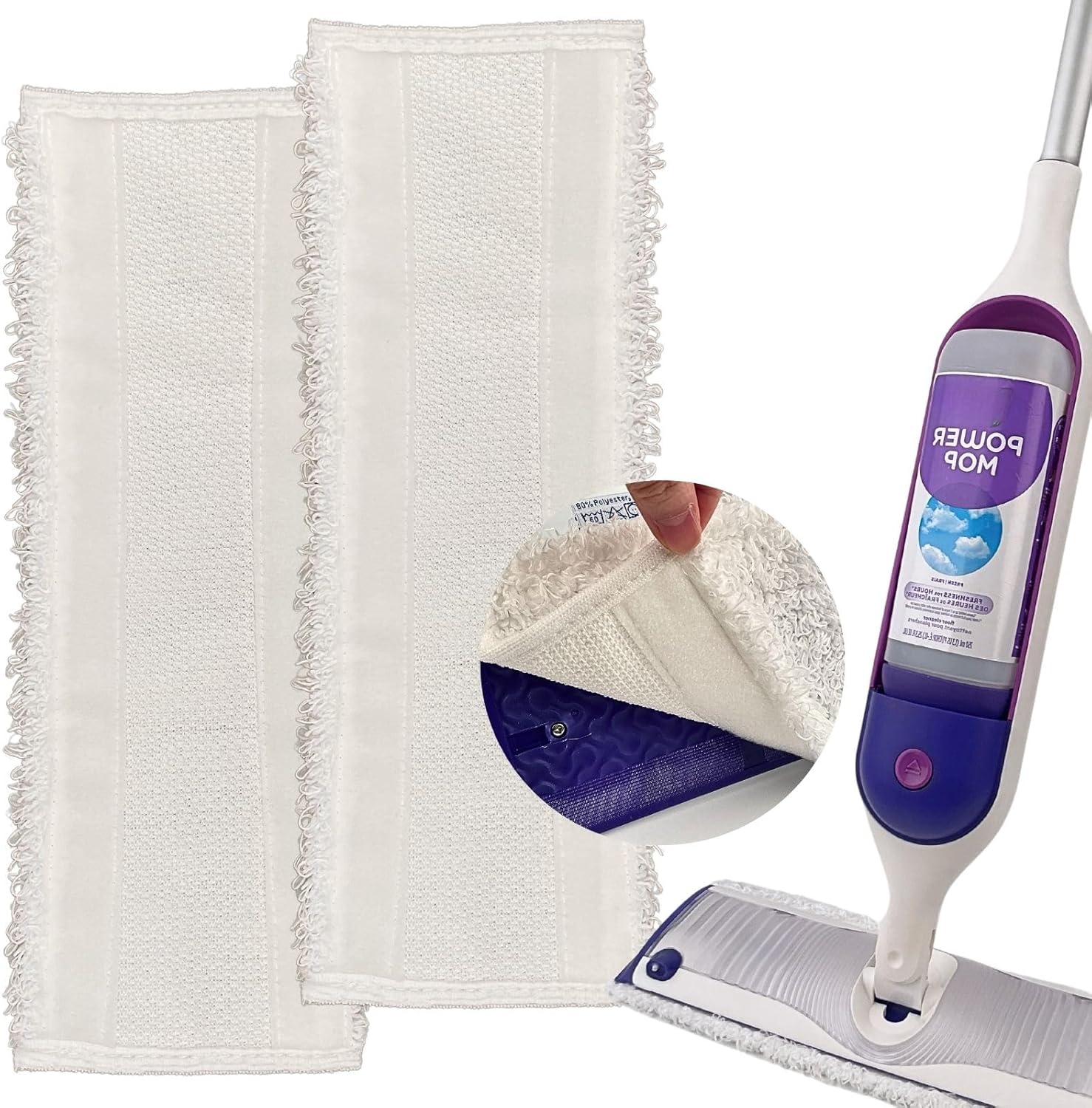 Frescares Swiffer PowerMop Replacement Mop Pads 2 Pack