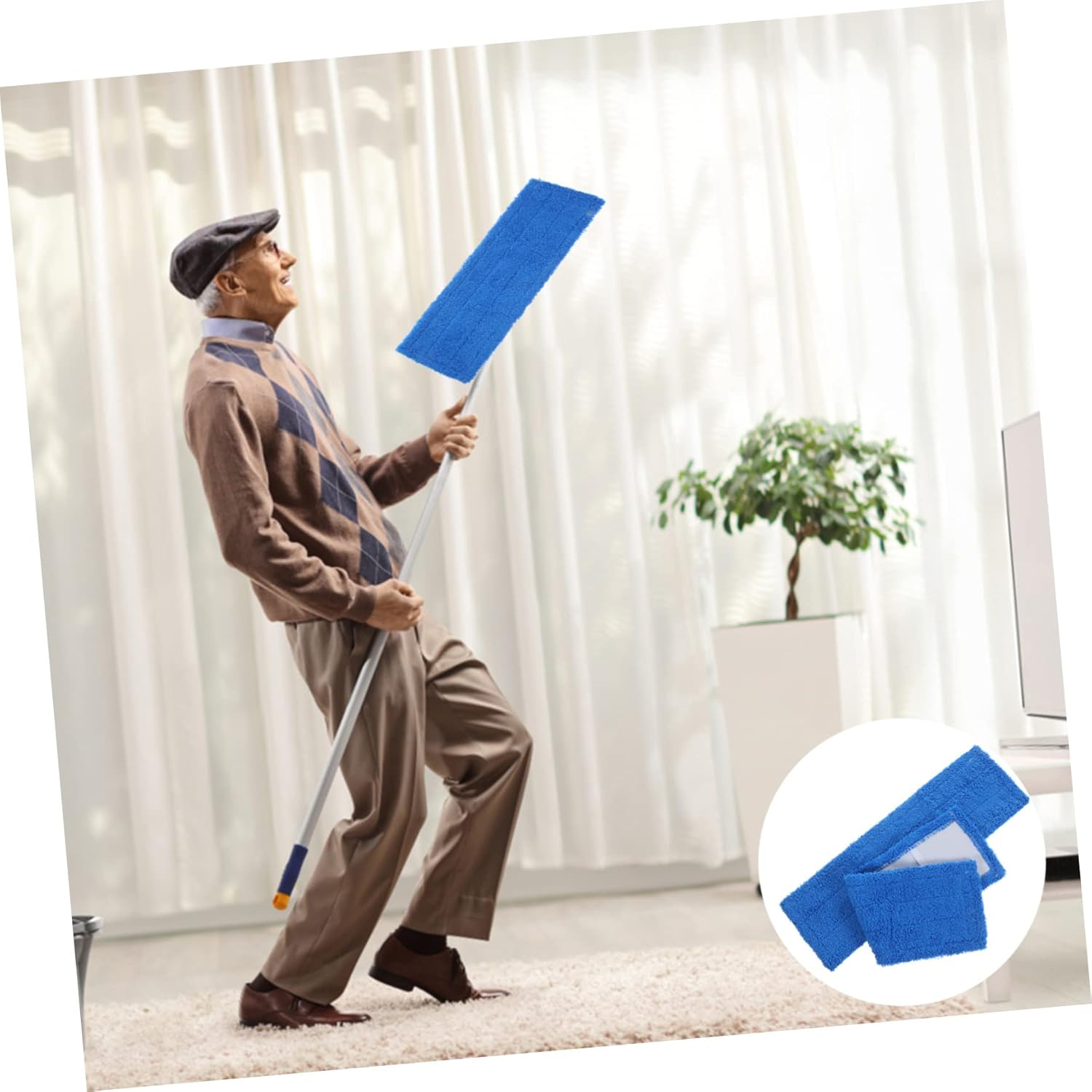 Ipetboom Cleaning Pads for Mops - Easy to Install Replacement Heads