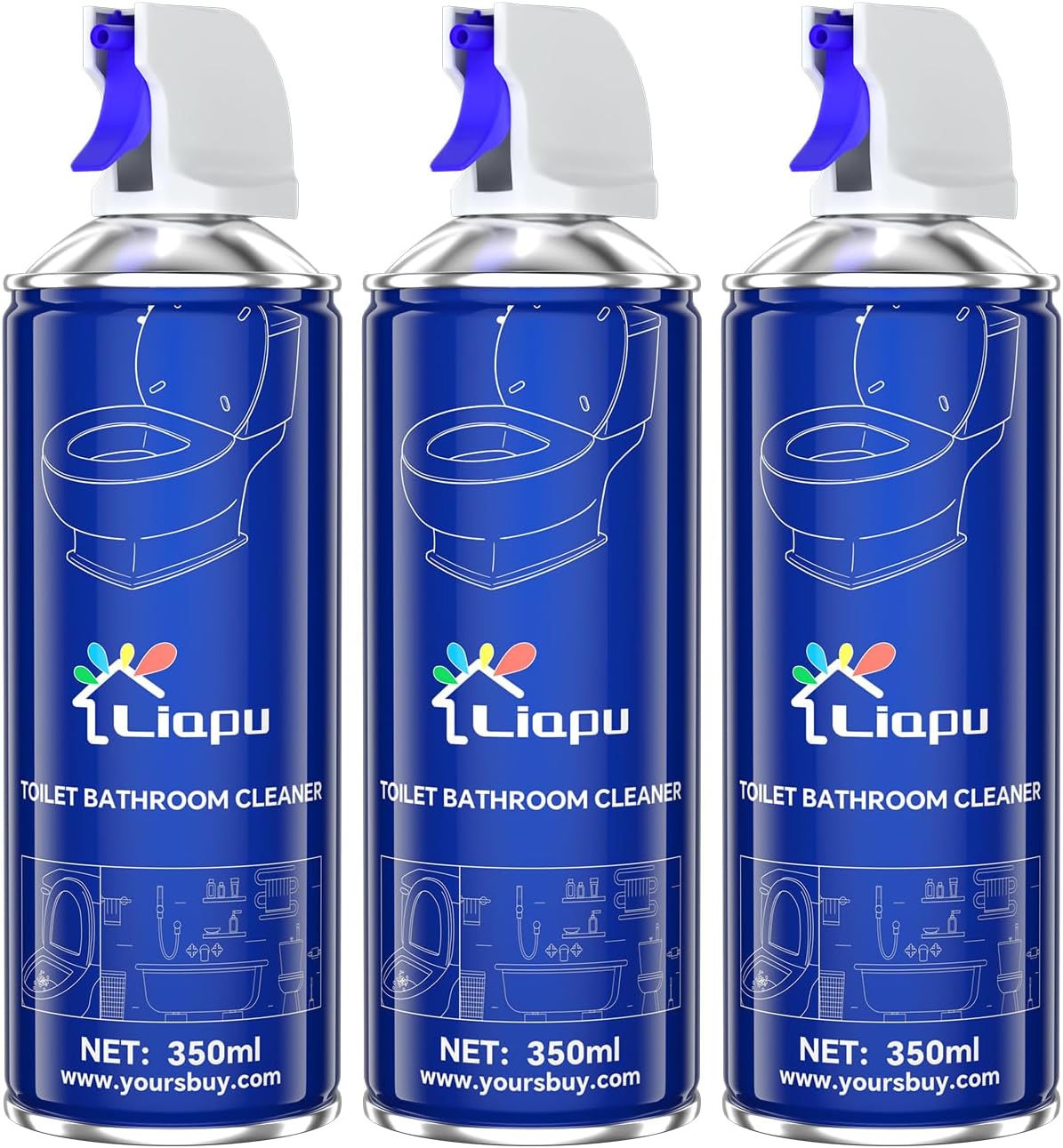 Liapu Toilet Bowl Cleaner with Fresh Mint Scent