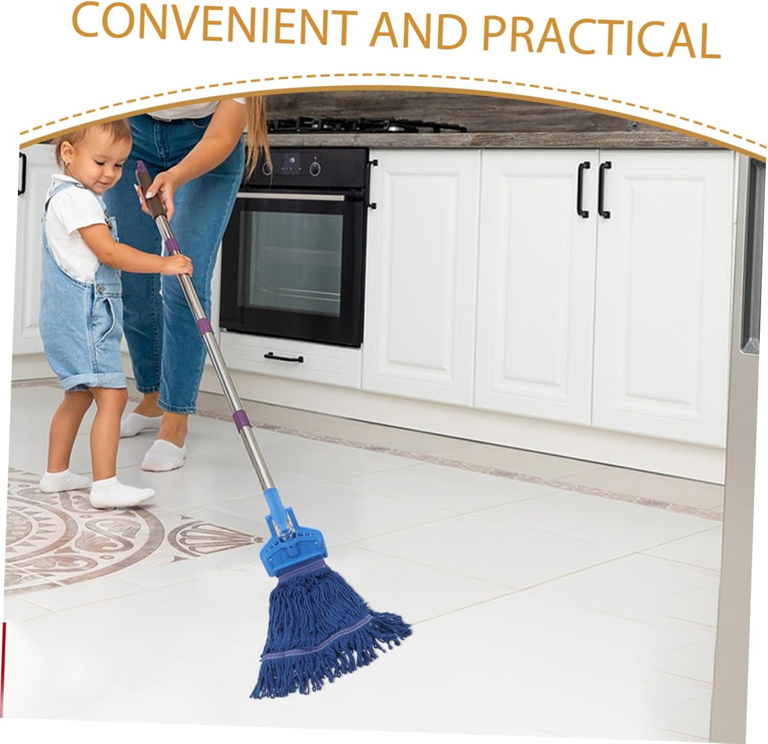 PACKOVE 2pc Cotton Mop Replacement Heads
