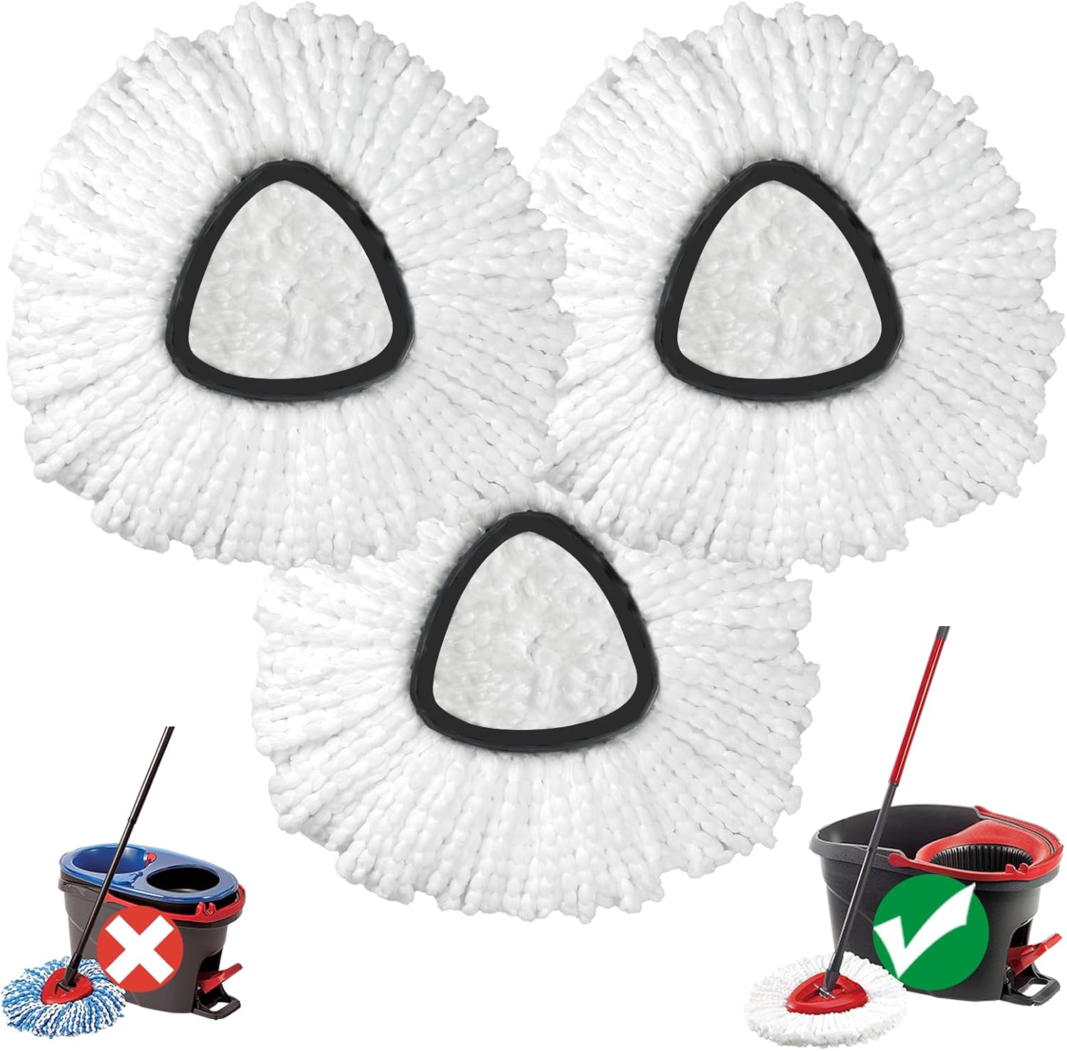 Koolstuffs Spin Mop Head Replacement 3 Pack CR01