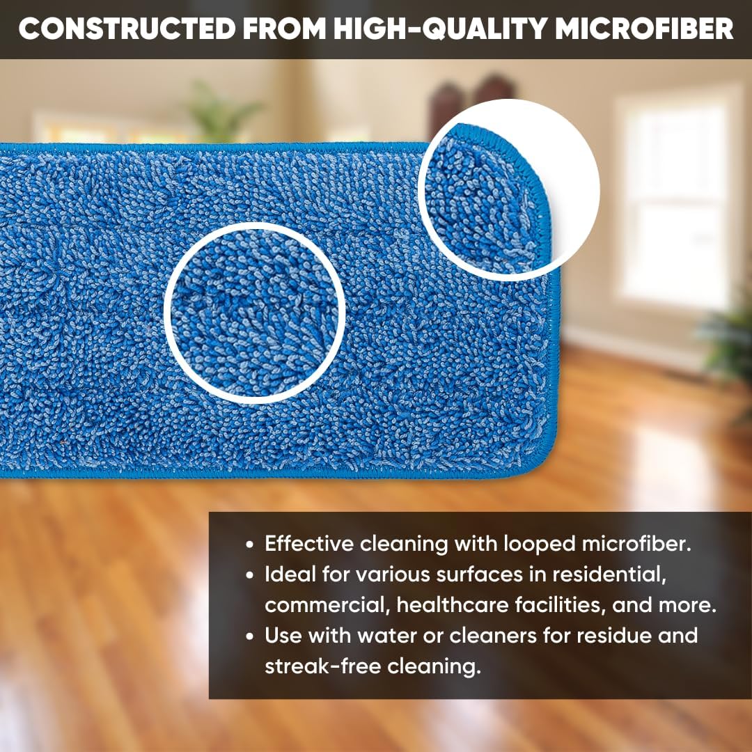 36 Inch Microfiber Wet Mop Pad Set of 3