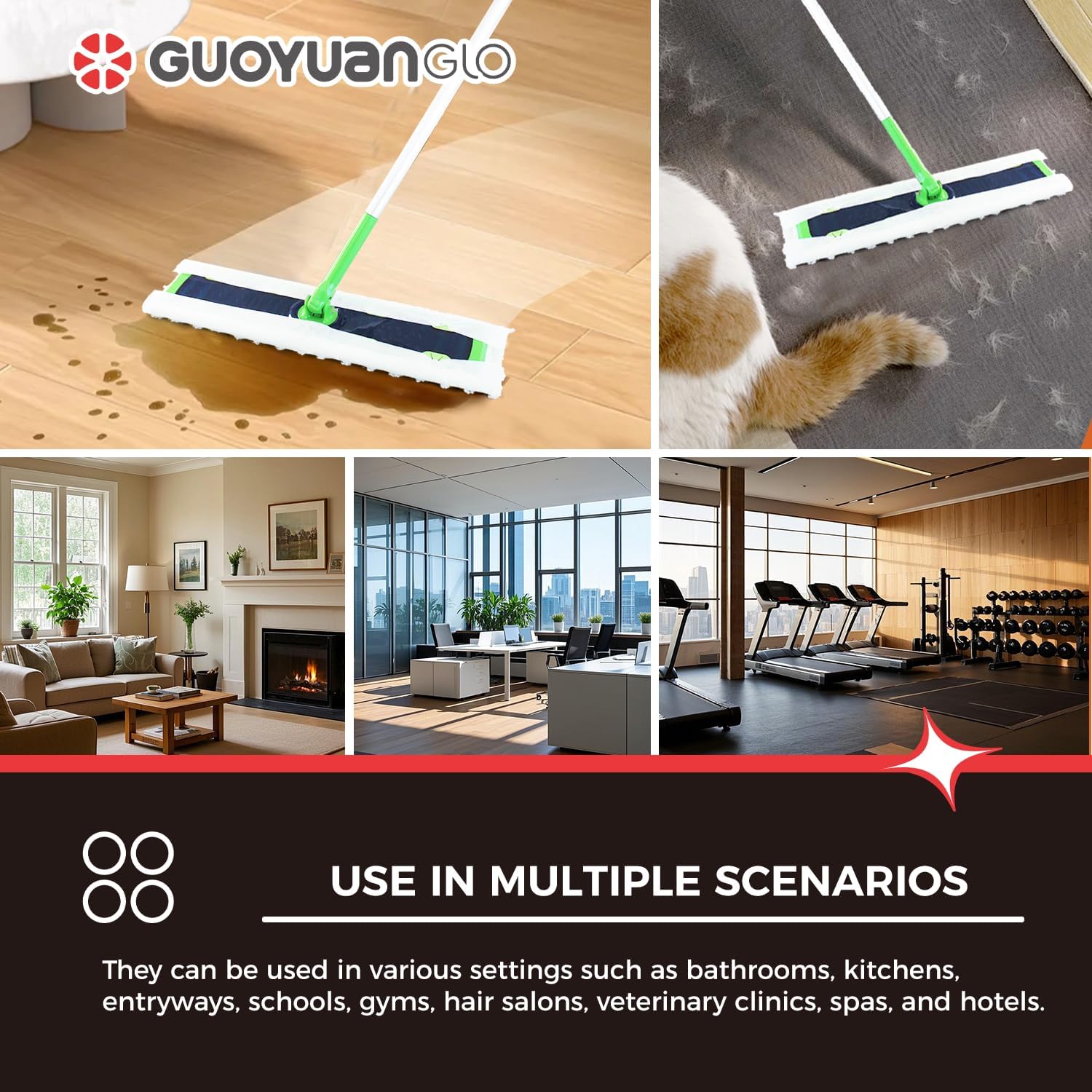 GUOYUANGLO XL Dry Mop Cloths 64 Count