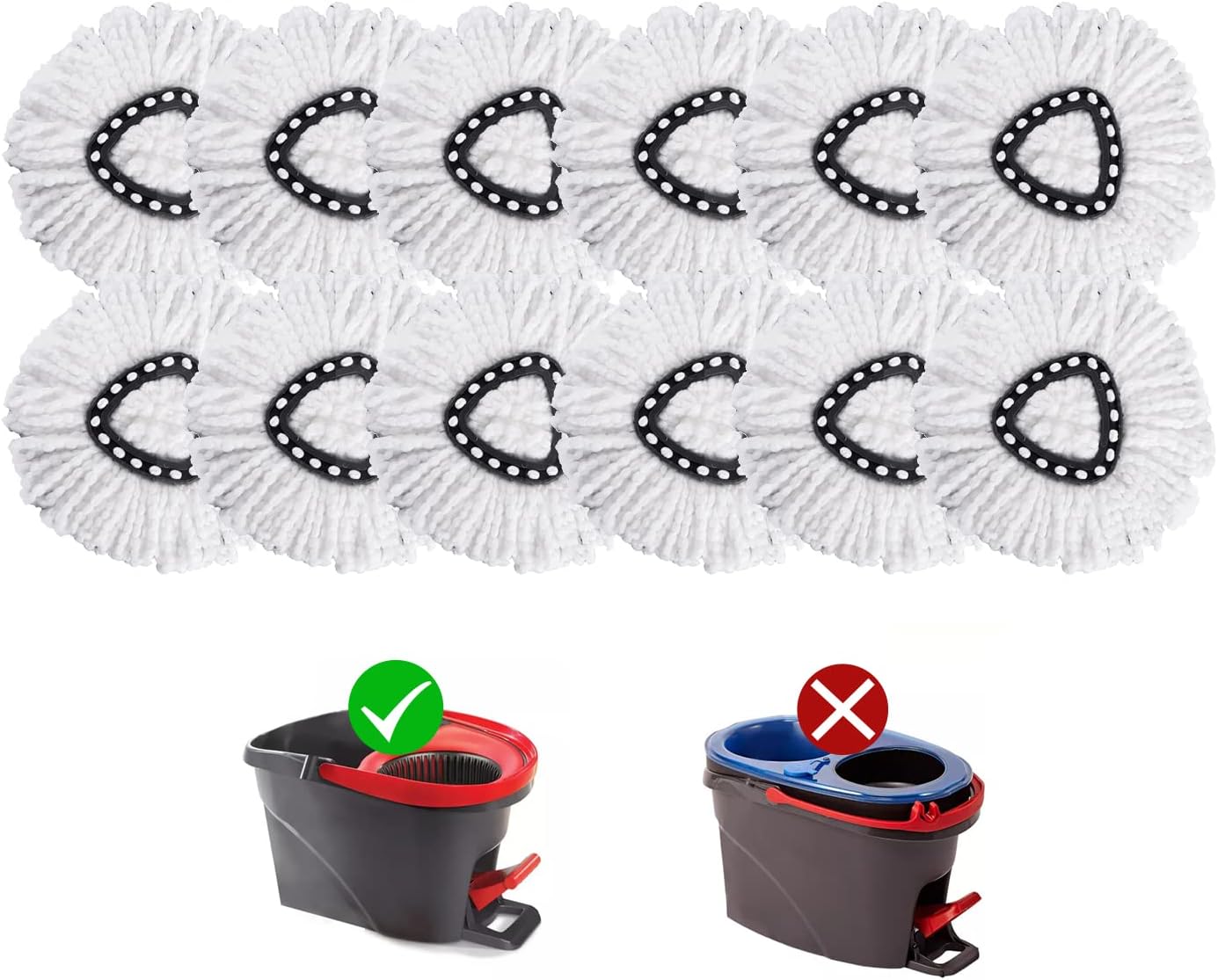 Matthew Cleaning 12-Pack Spin Mop Replacement Heads