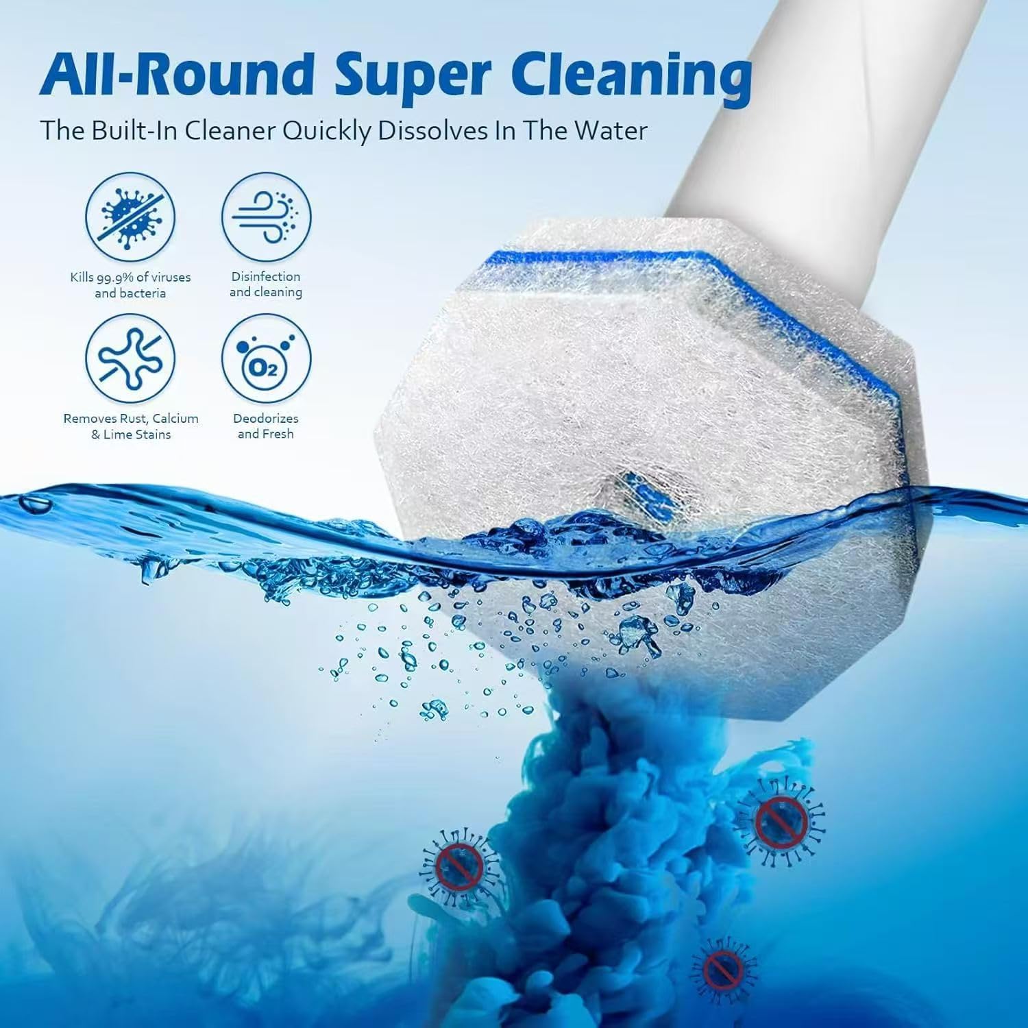 60 Count Toilet Bowl Wand Refills for Most Toilet Brushes 1