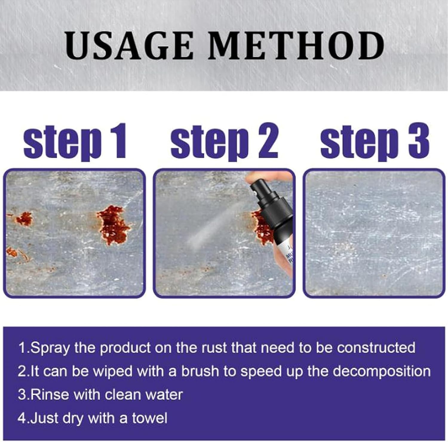 Powerful Rust Remover Spray for Metal Surfaces