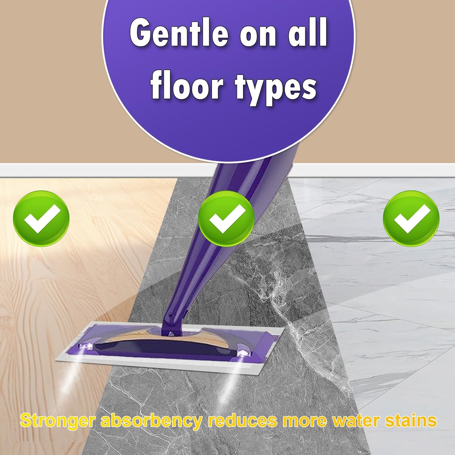 Bisenkud 24 Count WetJet Pad Refills for Swiffer Mop