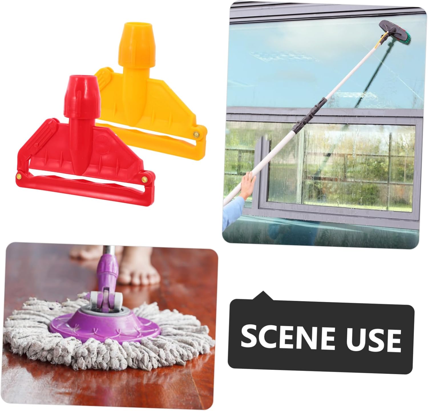 2pcs Detachable Mop Clips with Secure Locking Mechanism