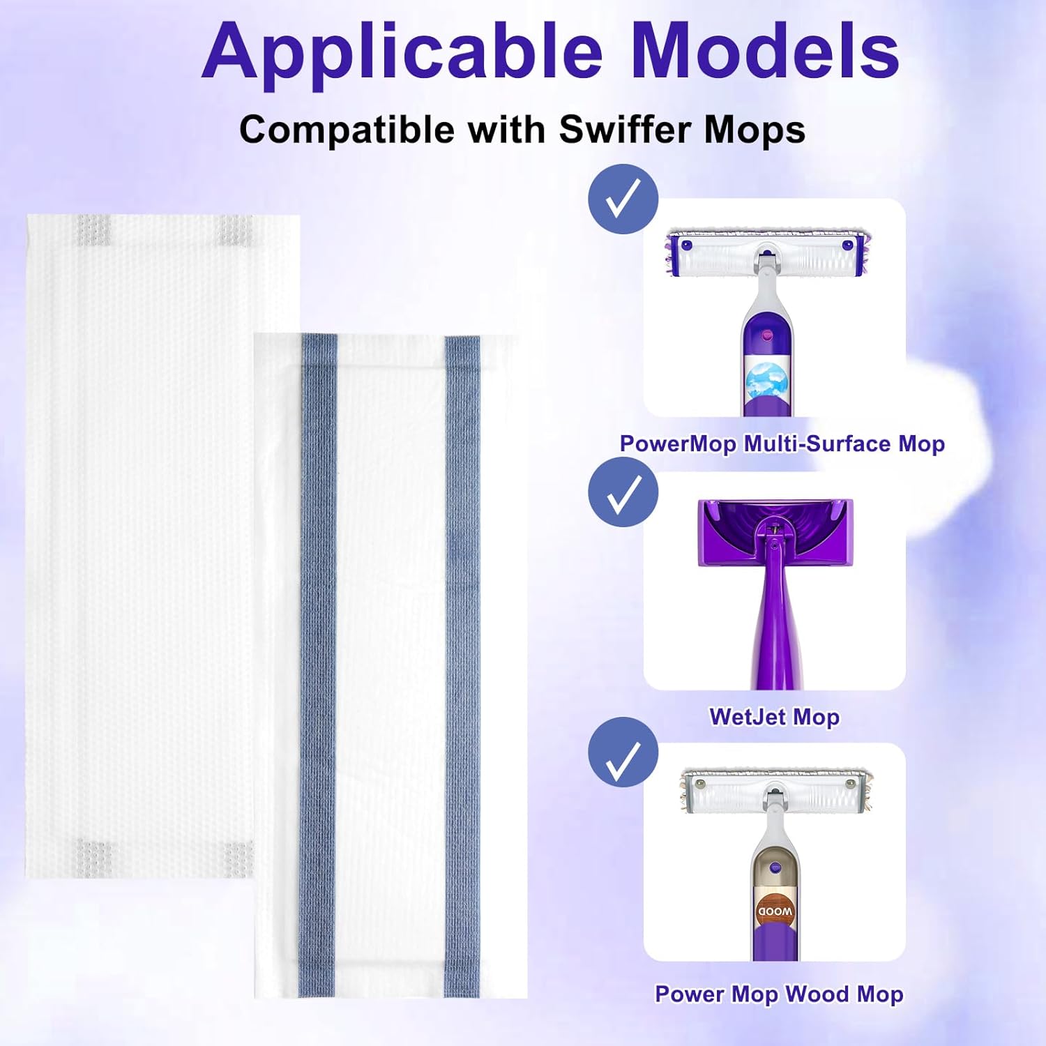 Chyodi 12-Pack Swiffer PowerMop Refills - Super Absorbent Multi-Surface Cleaning