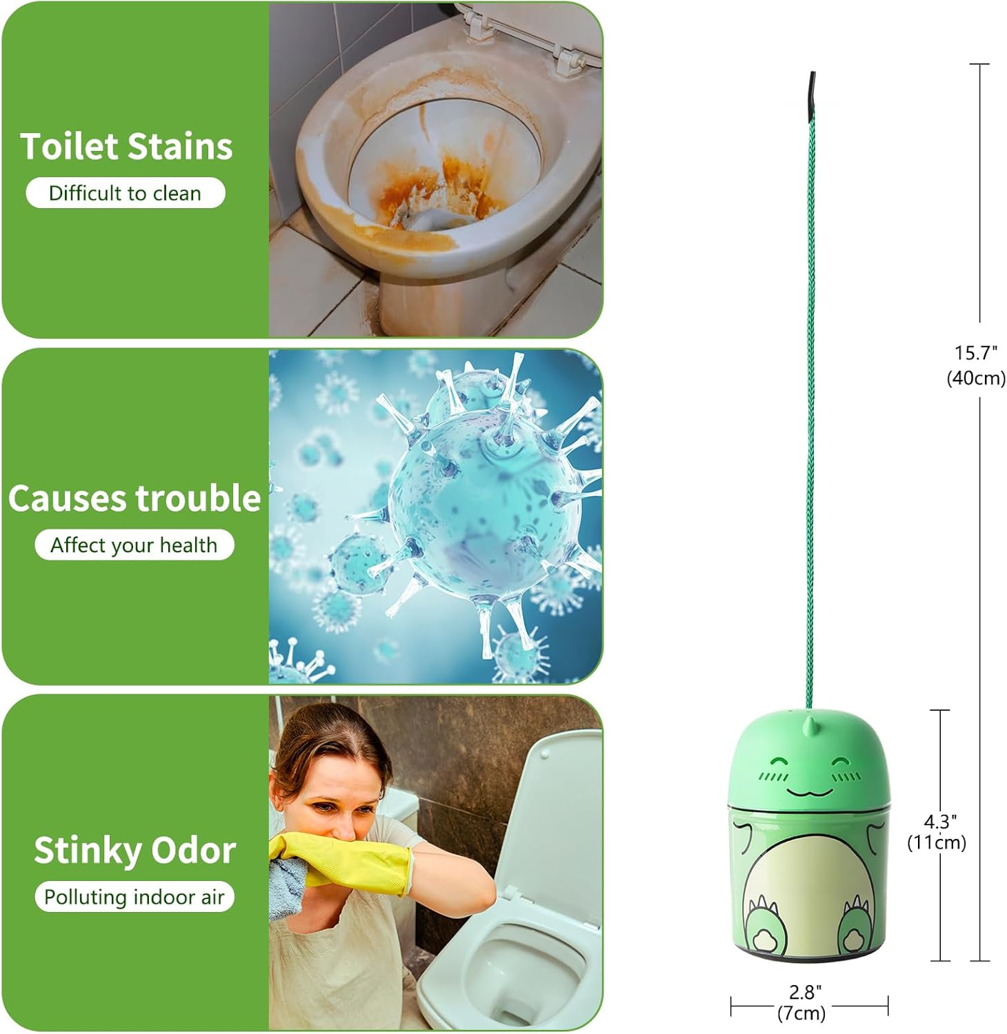 Rilafuvu Dinosaur Toilet Cleaner with Jasmine Scent