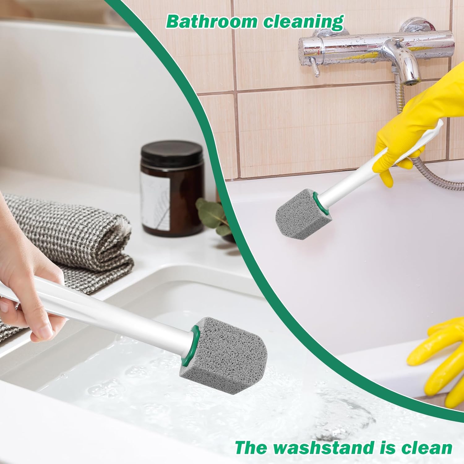 AXBMM 24PCS Long Handle Pumice Stone Set