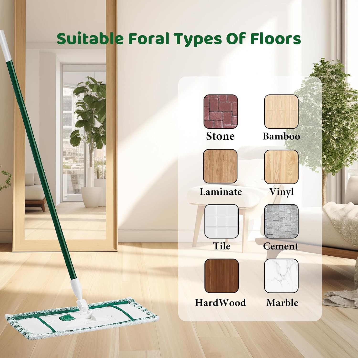 4 Pack Mop Pads for Libman Microfiber Dust Mop