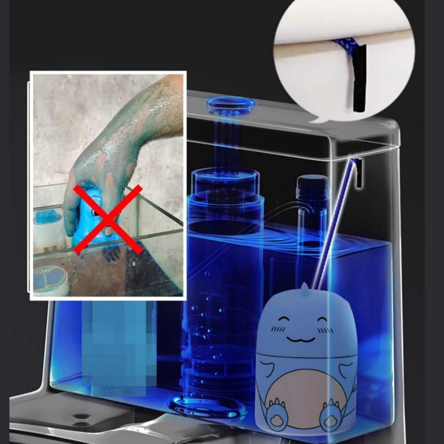 Cute Dinosaur Toilet Cleaner Bottle with Scent