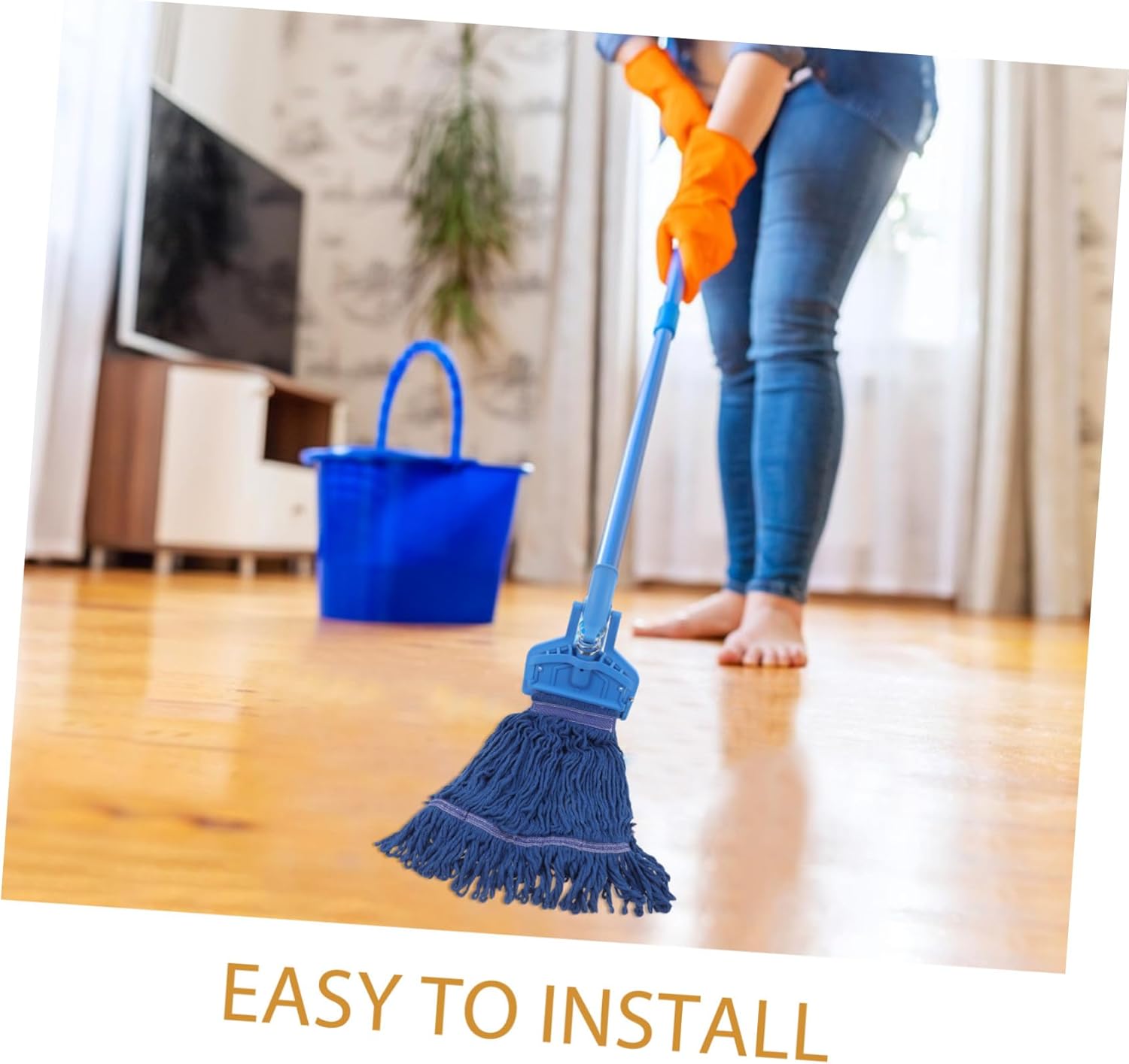 PACKOVE 2pc Cotton Mop Replacement Heads