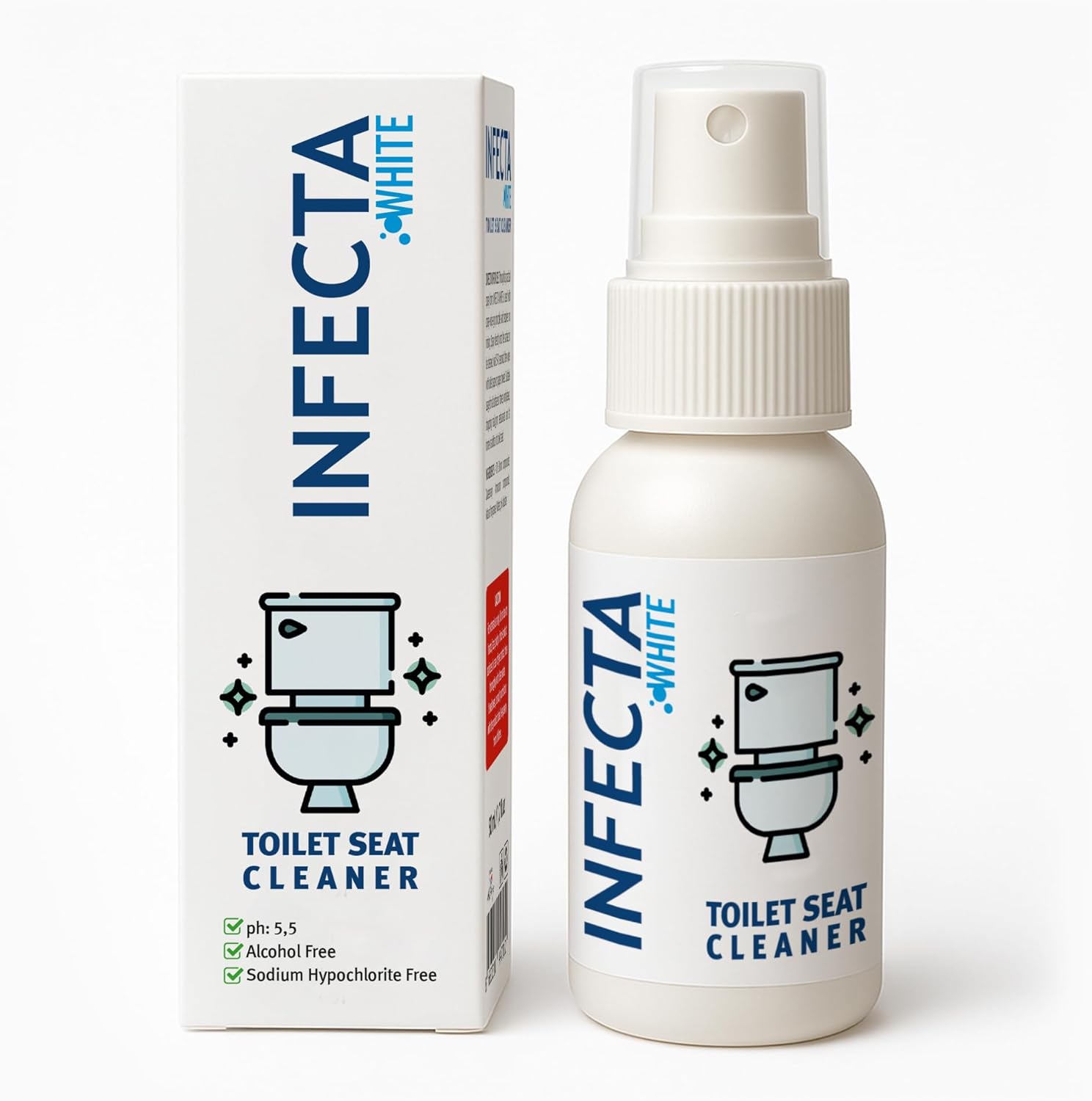 INFECTA White Toilet Cleaning Spray 50ml Travel Size