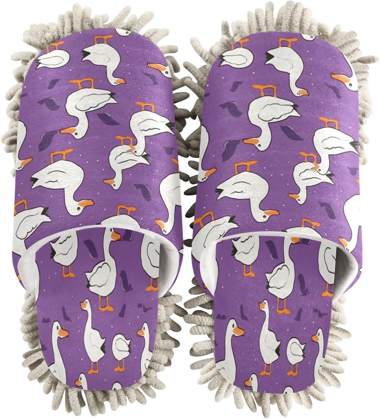 Cute Ducks Mop Slippers - Washable Floor Cleaning Slippers for Men Women