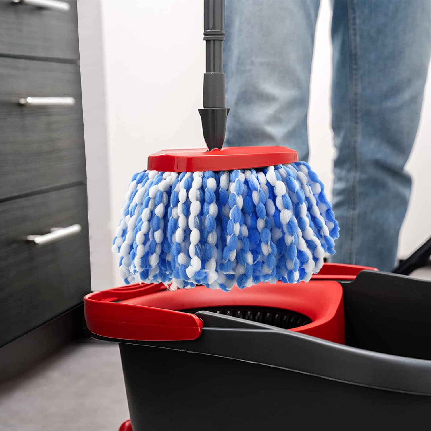 HANZENMA Spin Mop Replacement Head 3 Pack