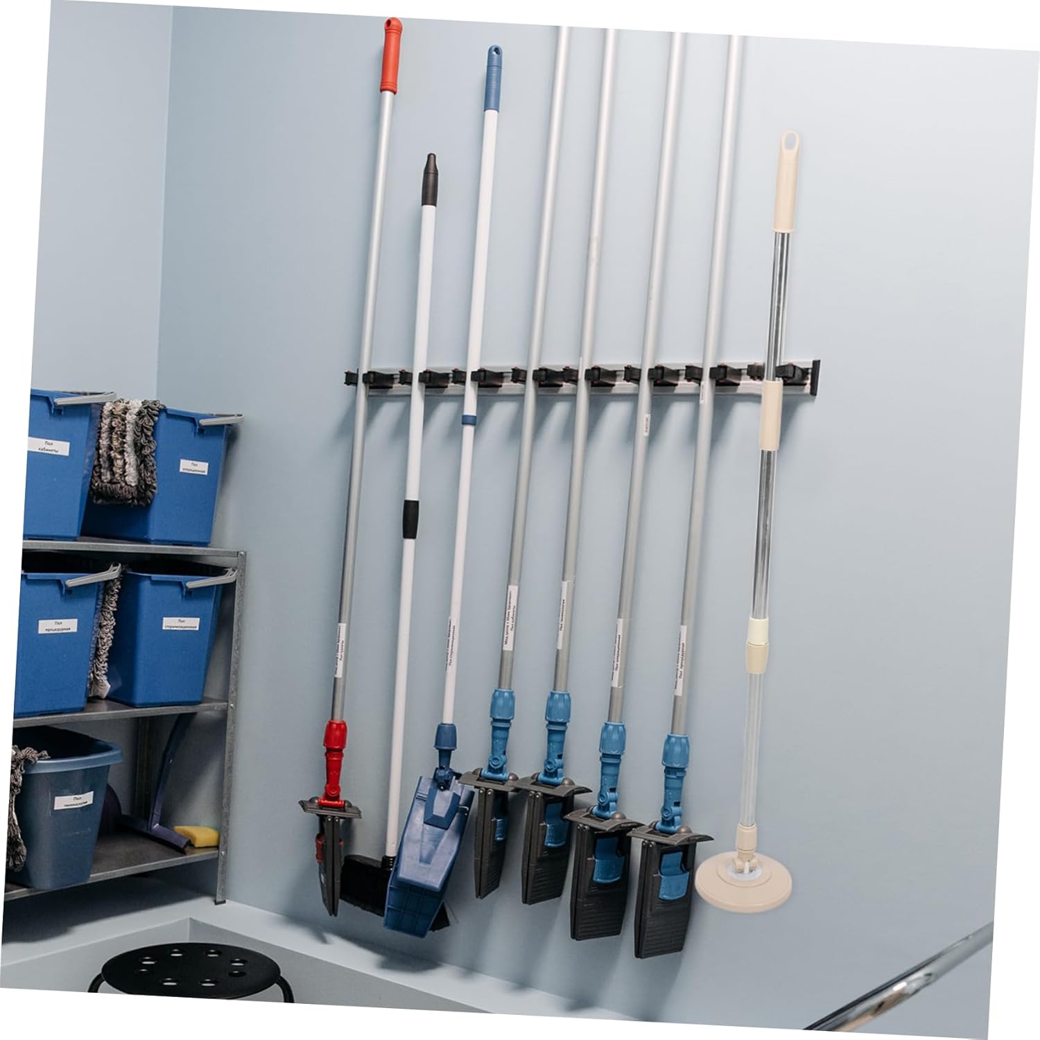 Detachable Rotary Mop Pole with Reinforced Stainless Steel Handle