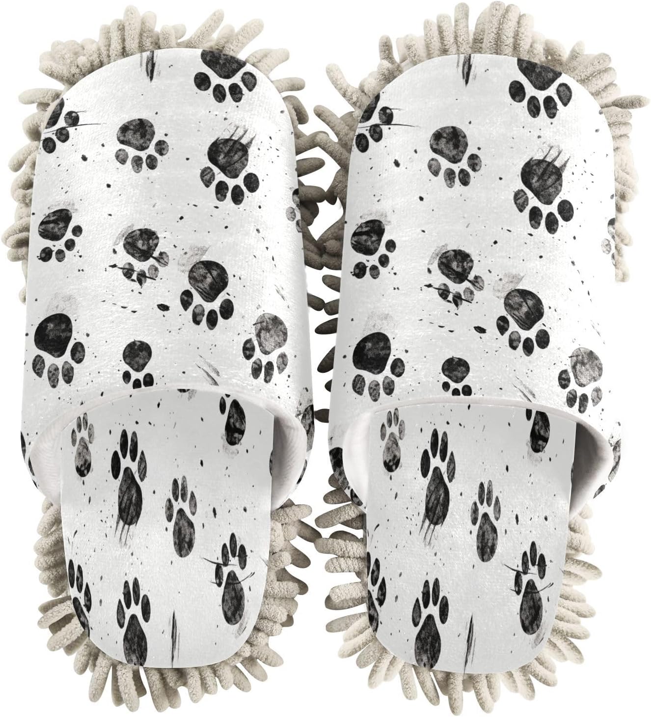 Bulletgxll Mopping Slippers for Men Women - Washable Microfiber Floor Mop Slippers