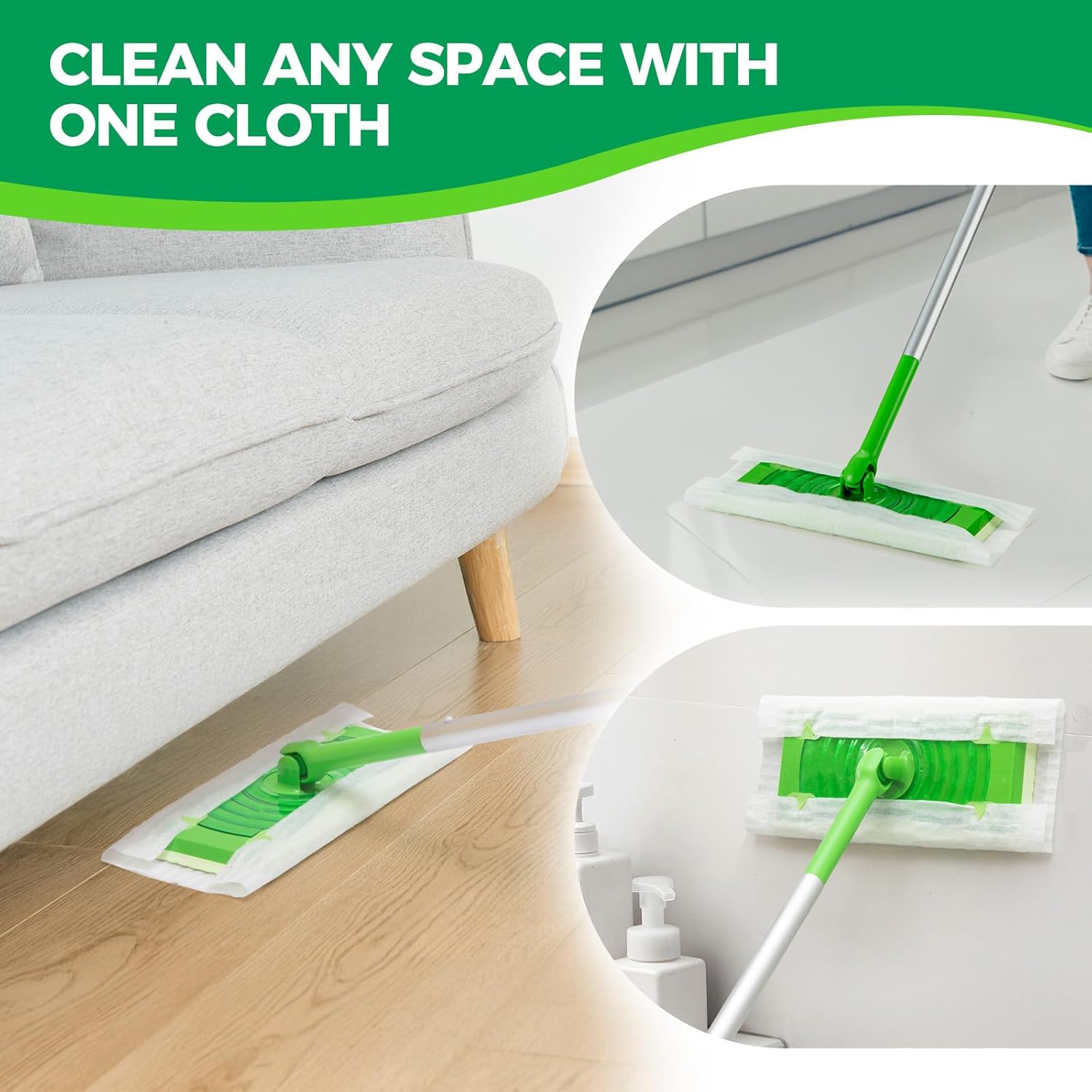 Peachicha Dry Sweeping Cloths Mop Refills 50 Count 1
