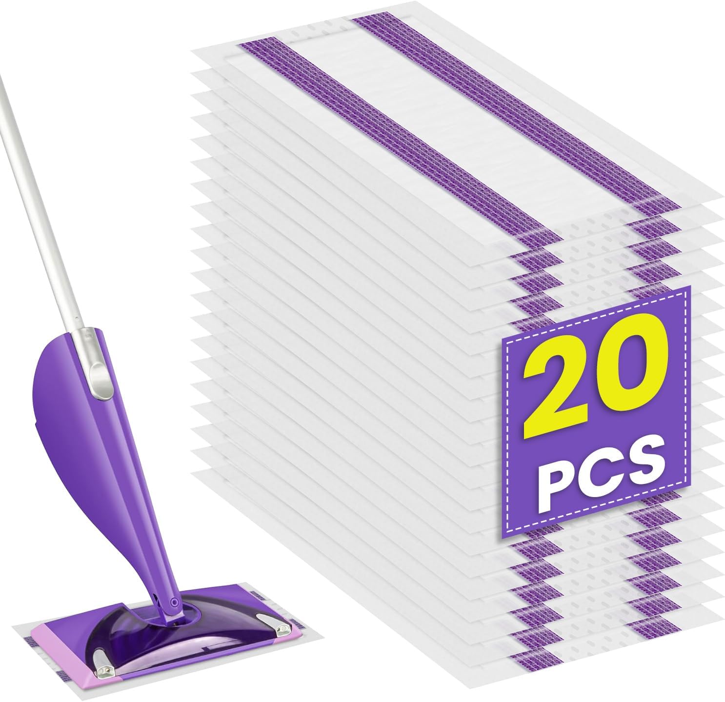 KTNAid 20 Pack Swiffer WetJet Mop Pads - Multi-Surface Compatible