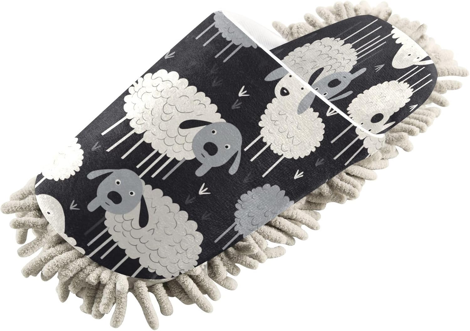 Bulletgxll Cartoon Sheep Cleaning Slippers