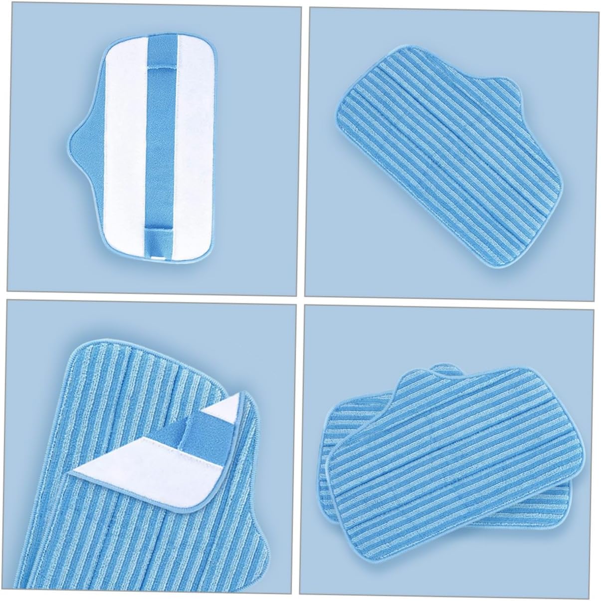 2pcs Reusable Microfiber Mop Pads for Hardwood Floors