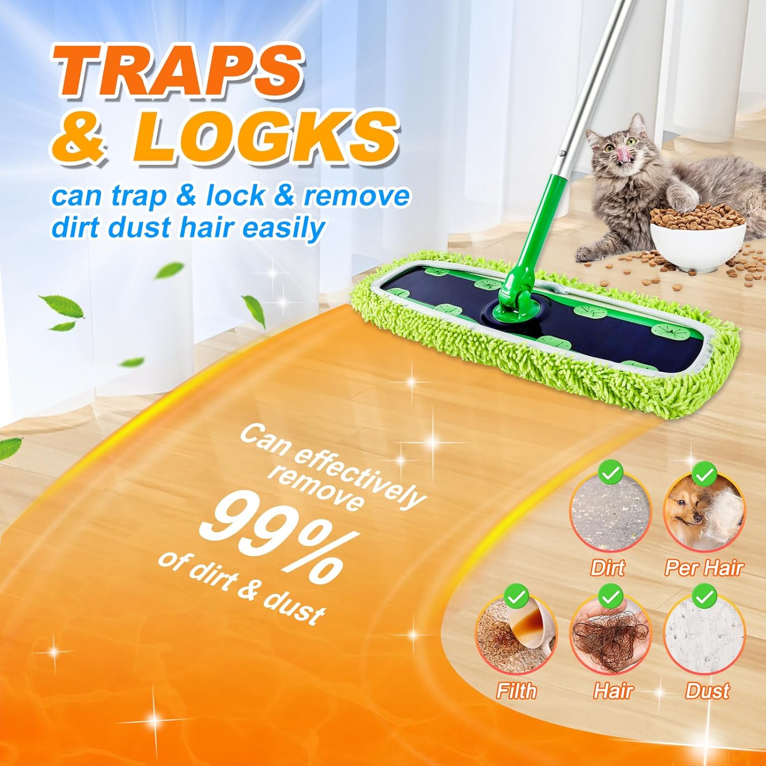 MyKEEPOW Reusable Mop Pads for Swiffer XL 3 Pack