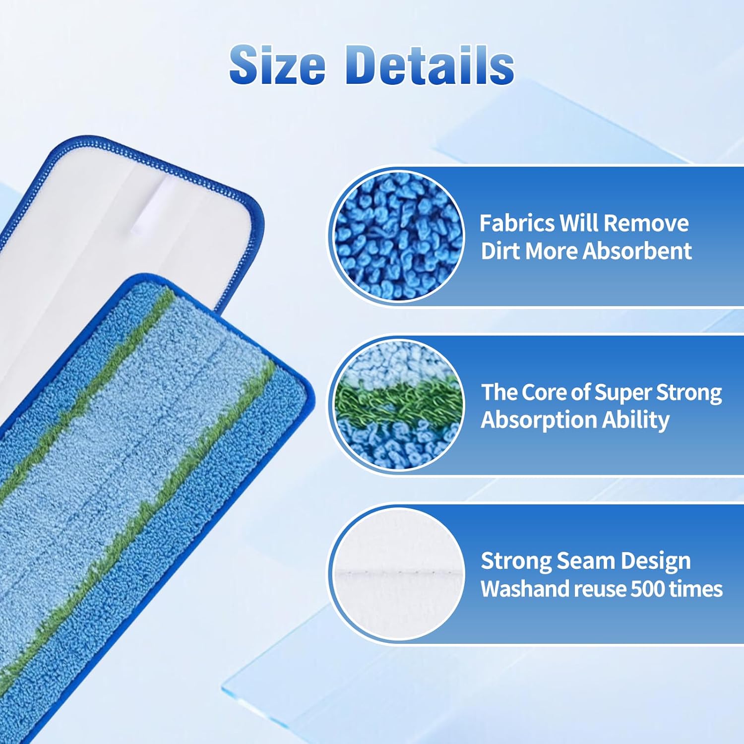 12 Pack Microfiber Mop Pads for Libman Freedom Spray Mop