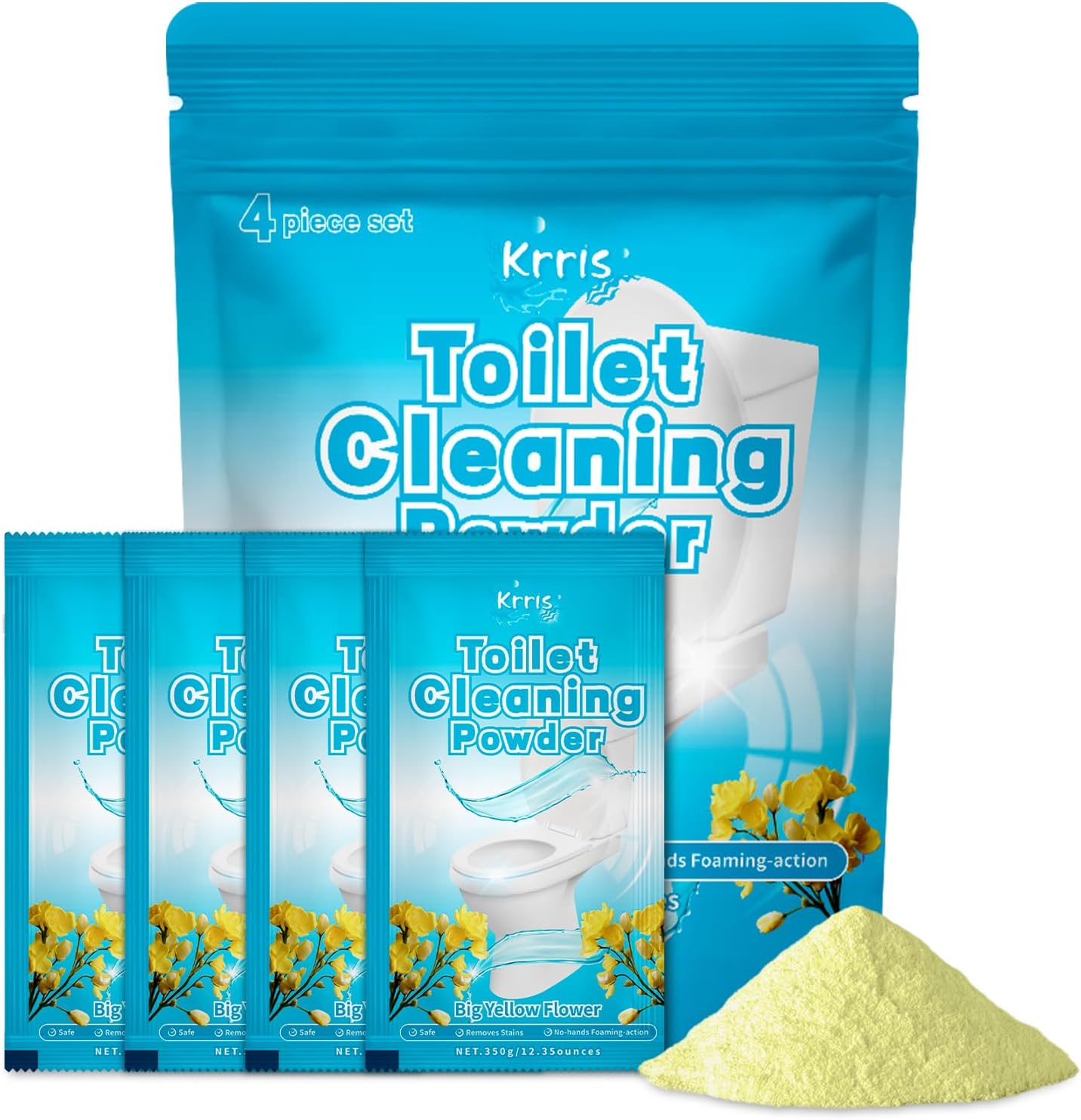 Krris Cleaning Expert Daylily Foam Toilet Cleaner 4-Pack