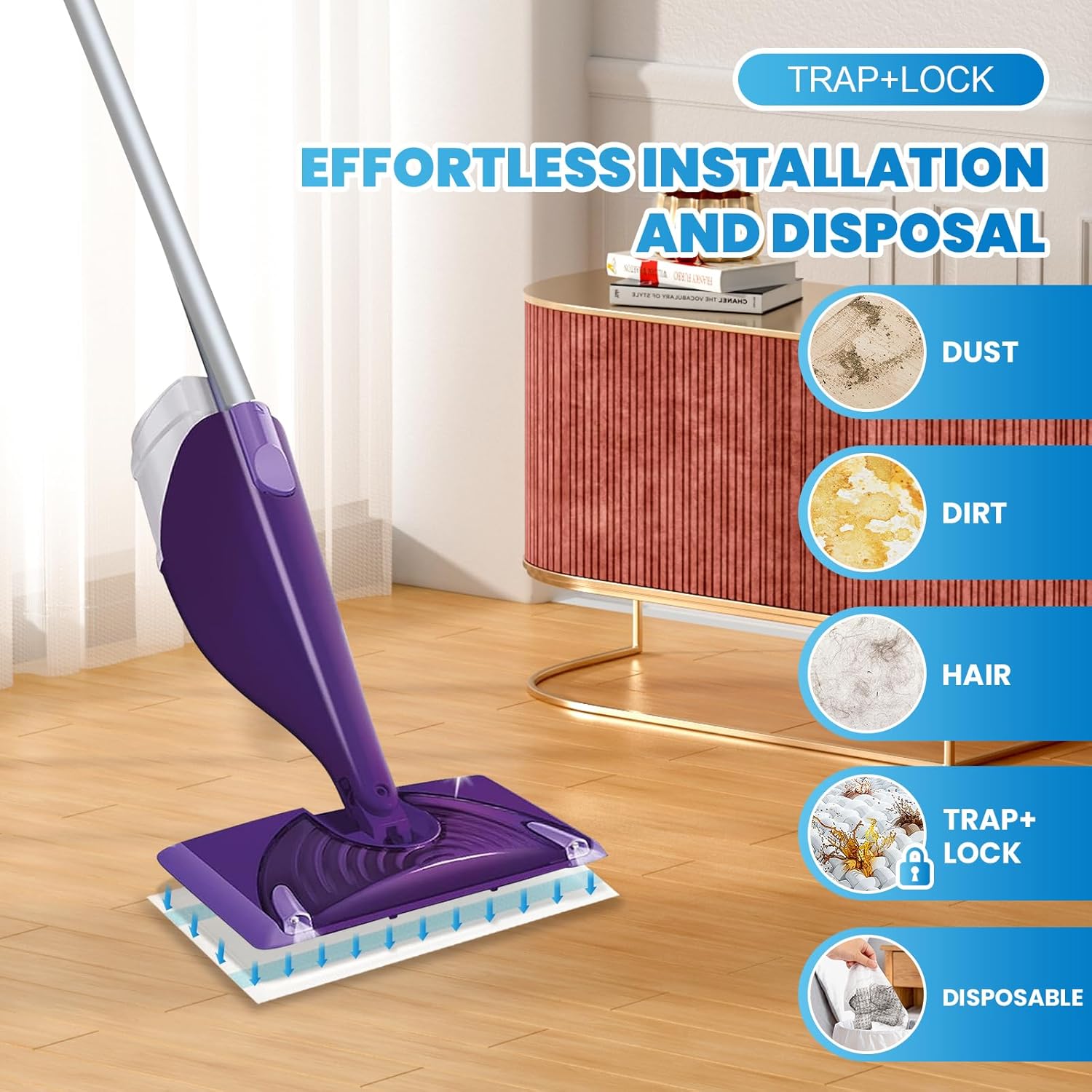 60 Count Swiffer Wet Jet Mop Pad Refills - High Absorbent Cotton