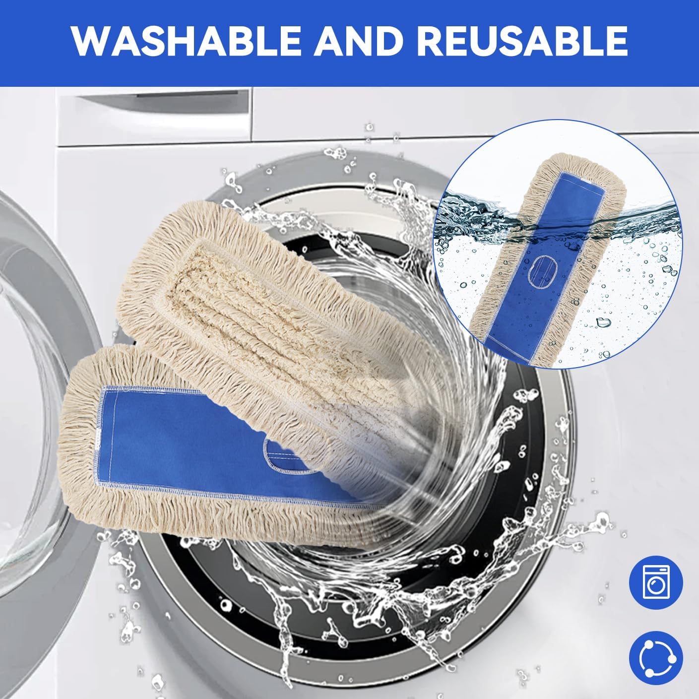 GreeSuit Commercial Microfiber Mop Pad Refill 24x5
