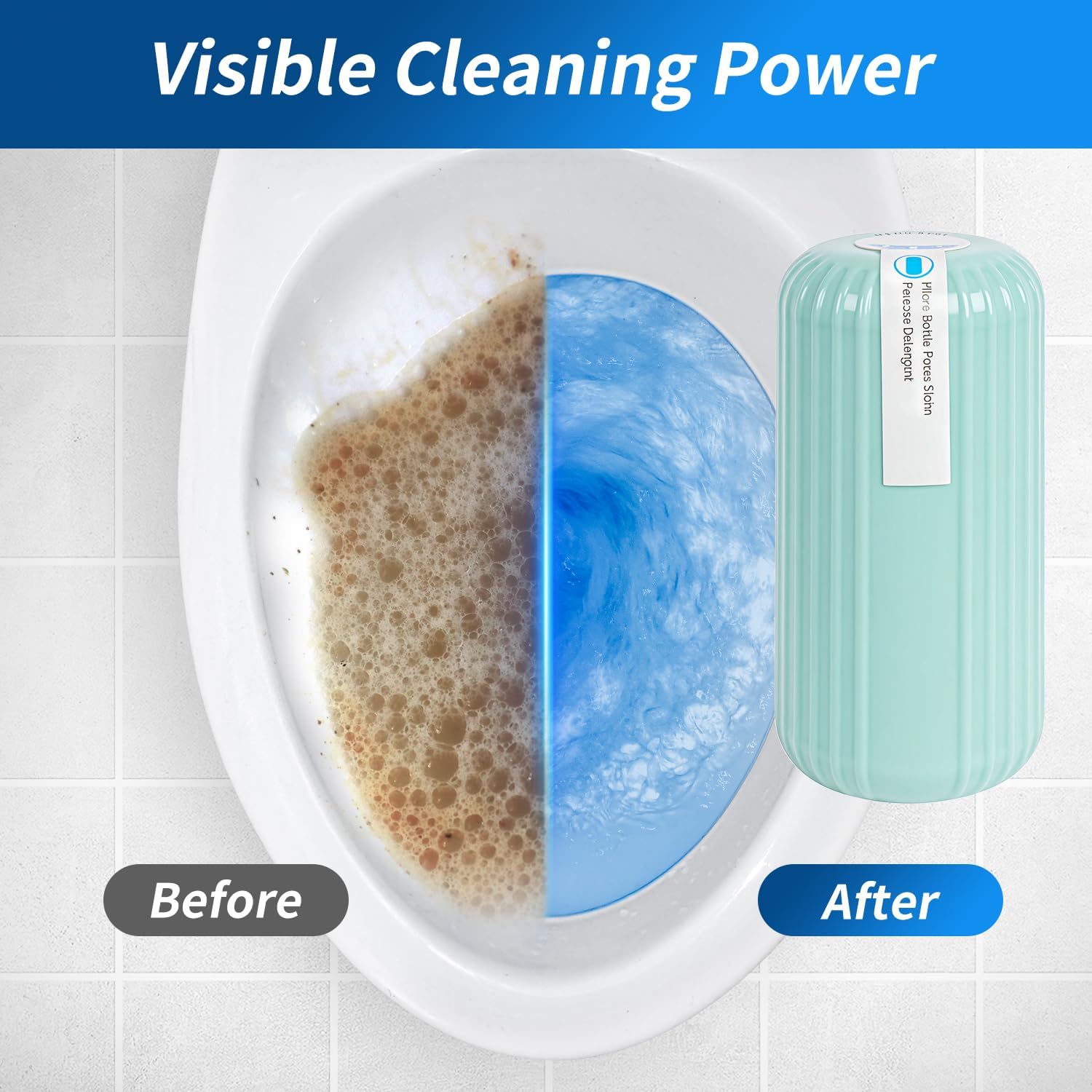 3Pcs WTWD Automatic Toilet Cleaner with Odor Removal and Magic Bottle Design
