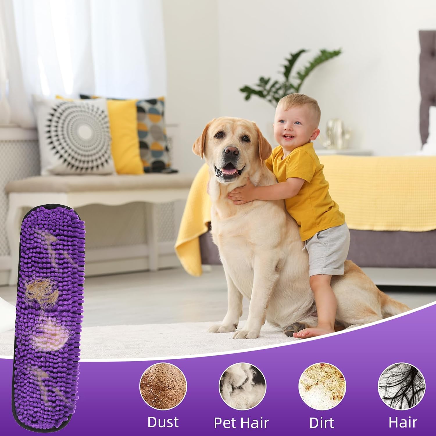 NIXOOT 4 Pack Heavy Duty Pet Mop Refills for Swiffer
