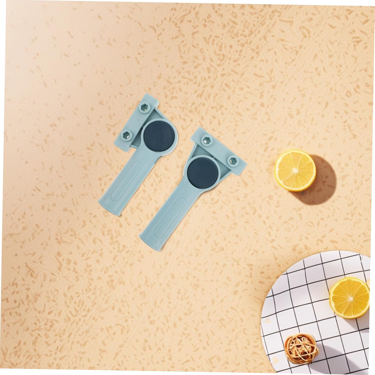 2pcs Rotatable Mop Clamp Handle Replacement Clips for Home Use