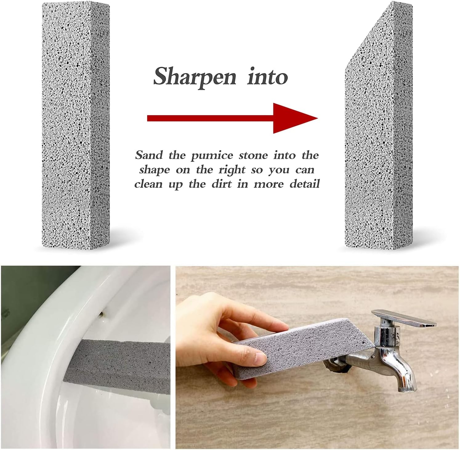 20 Pack Pumice Stones for Toilet Cleaning Calcium Remover Glass Material