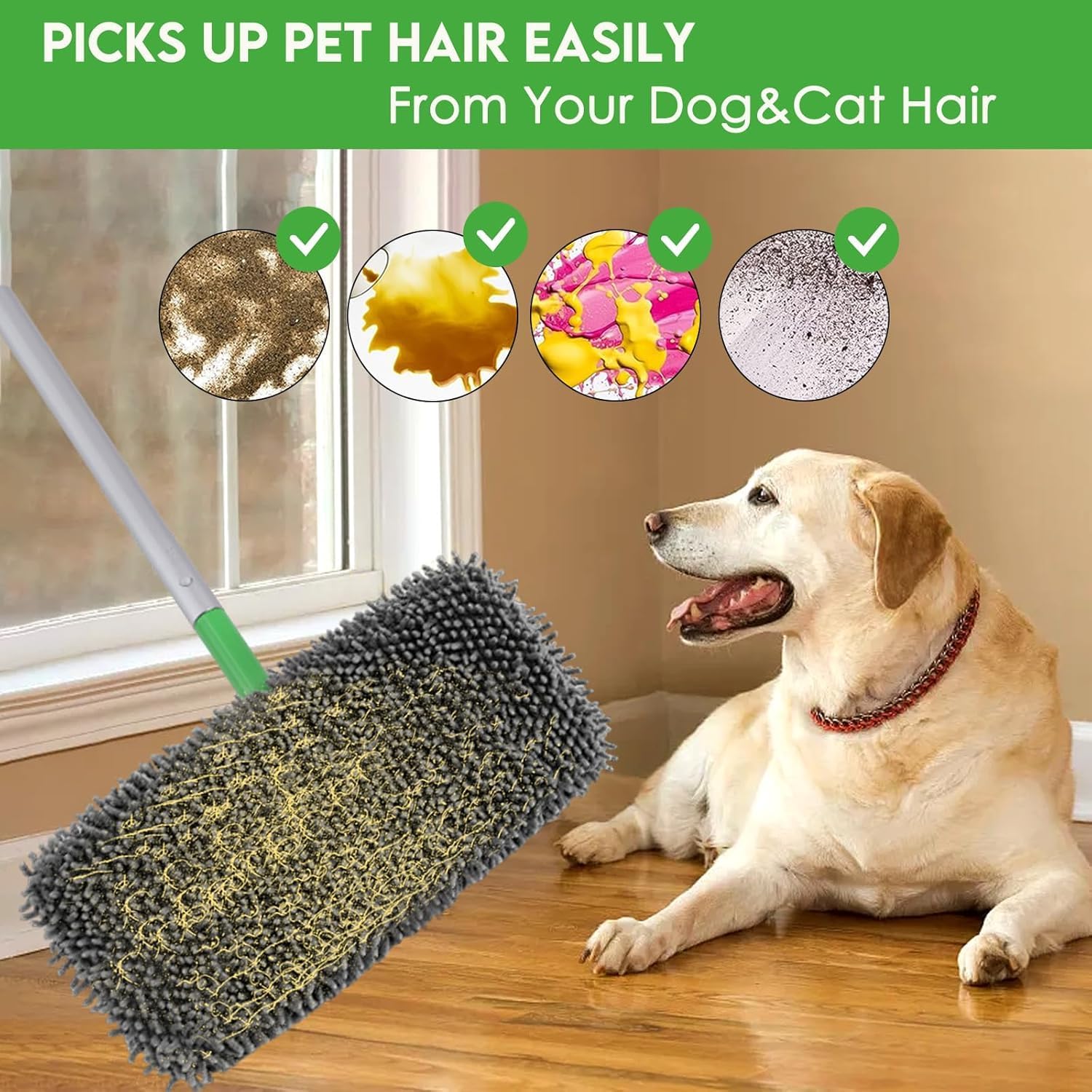 12Pcs Reusable Microfiber Mop Pads Refill Set
