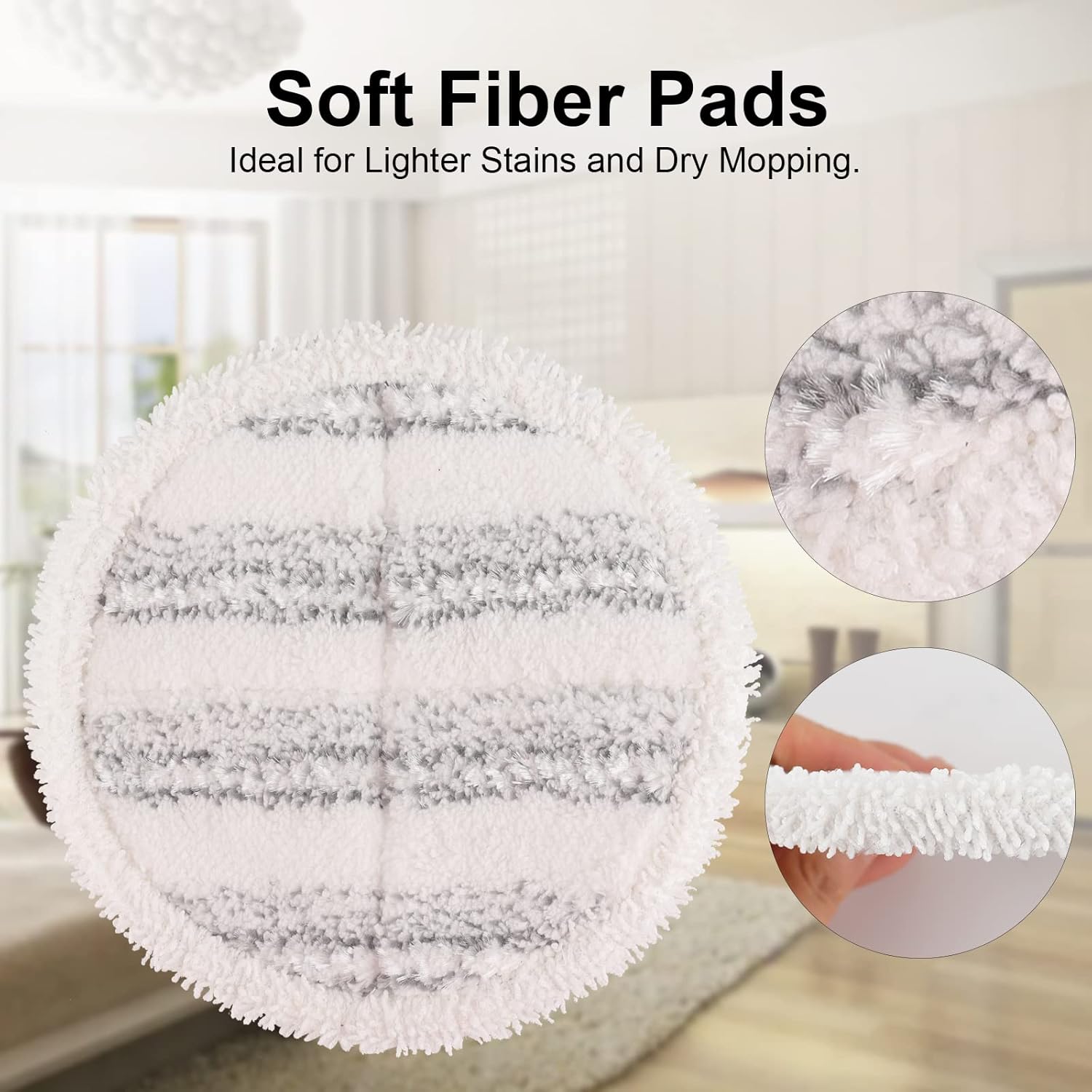 GreeSuit Electric Mop Pads 8 Pack 728in Round Replacement