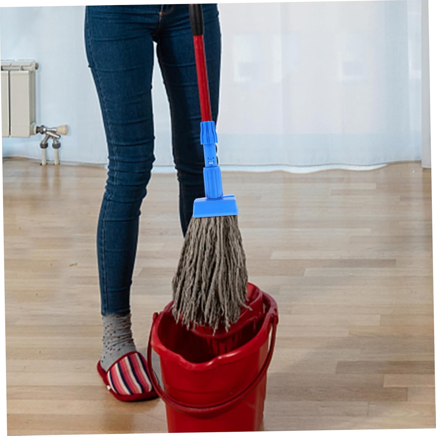 6pcs Detachable Mop Holder Clip for Easy Replacement Mopping Accessories