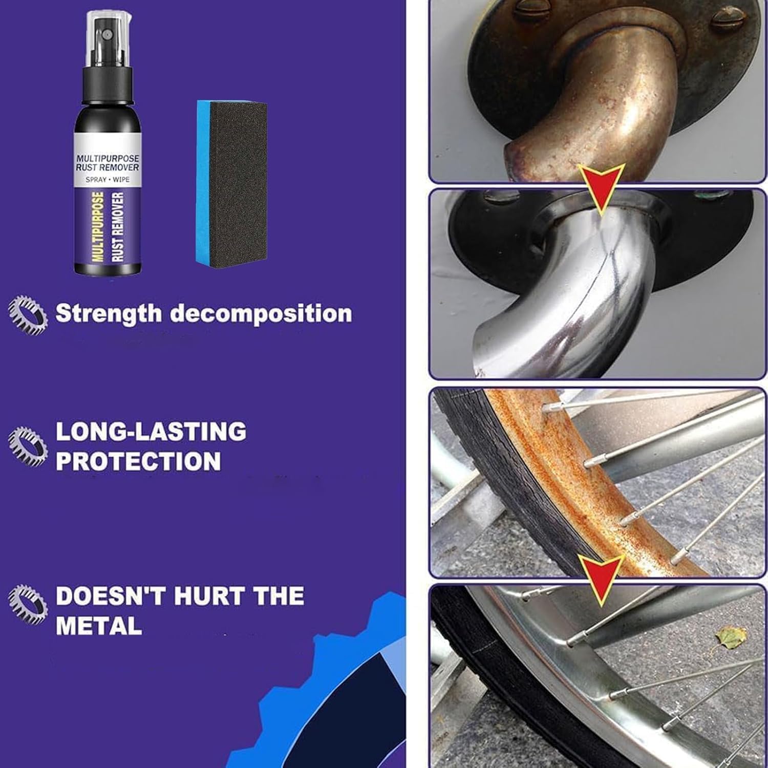 Powerful Rust Remover Spray for Metal Surfaces