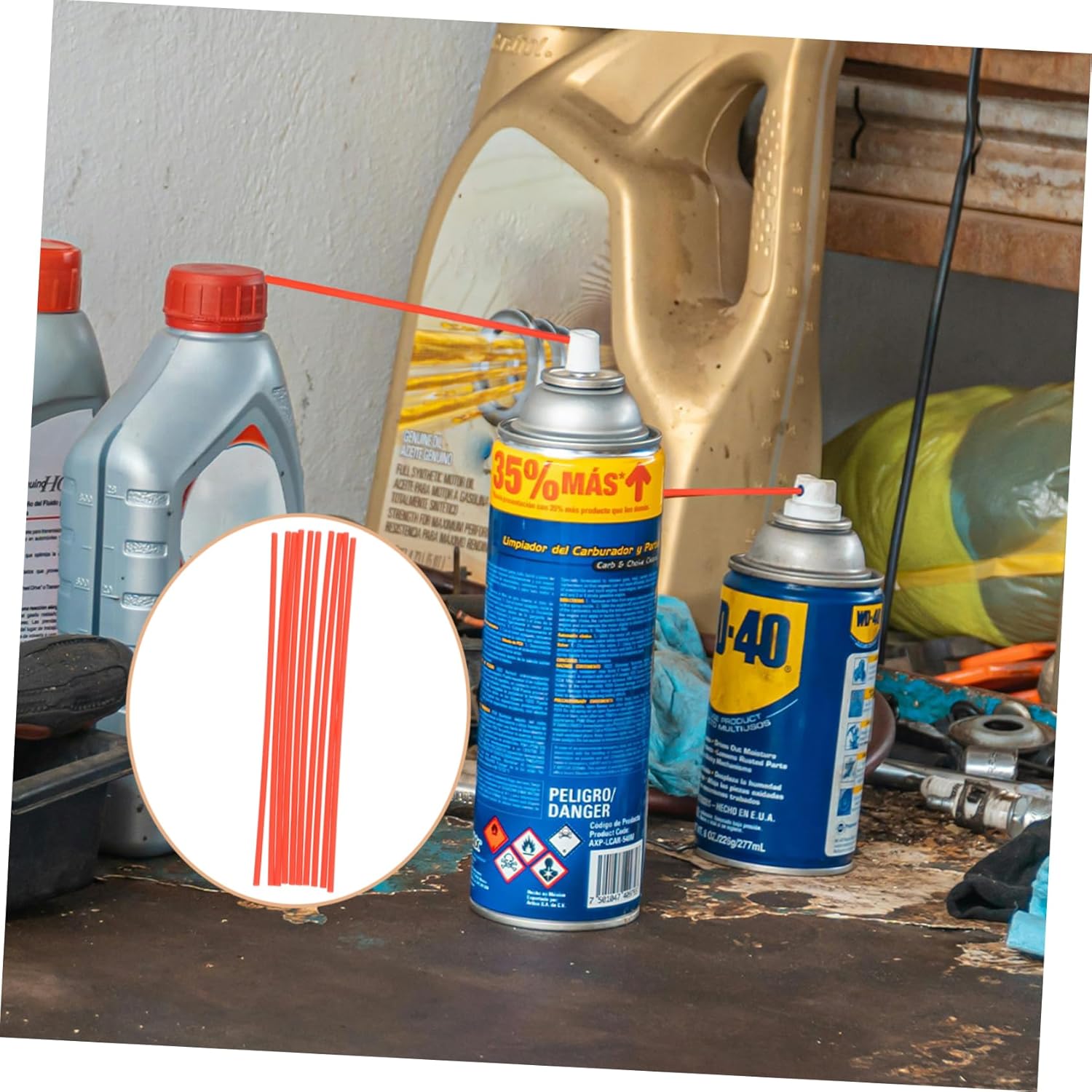 ARTIBETTER 50PCS Spray Can Straw Replacement for Rust Remover 1